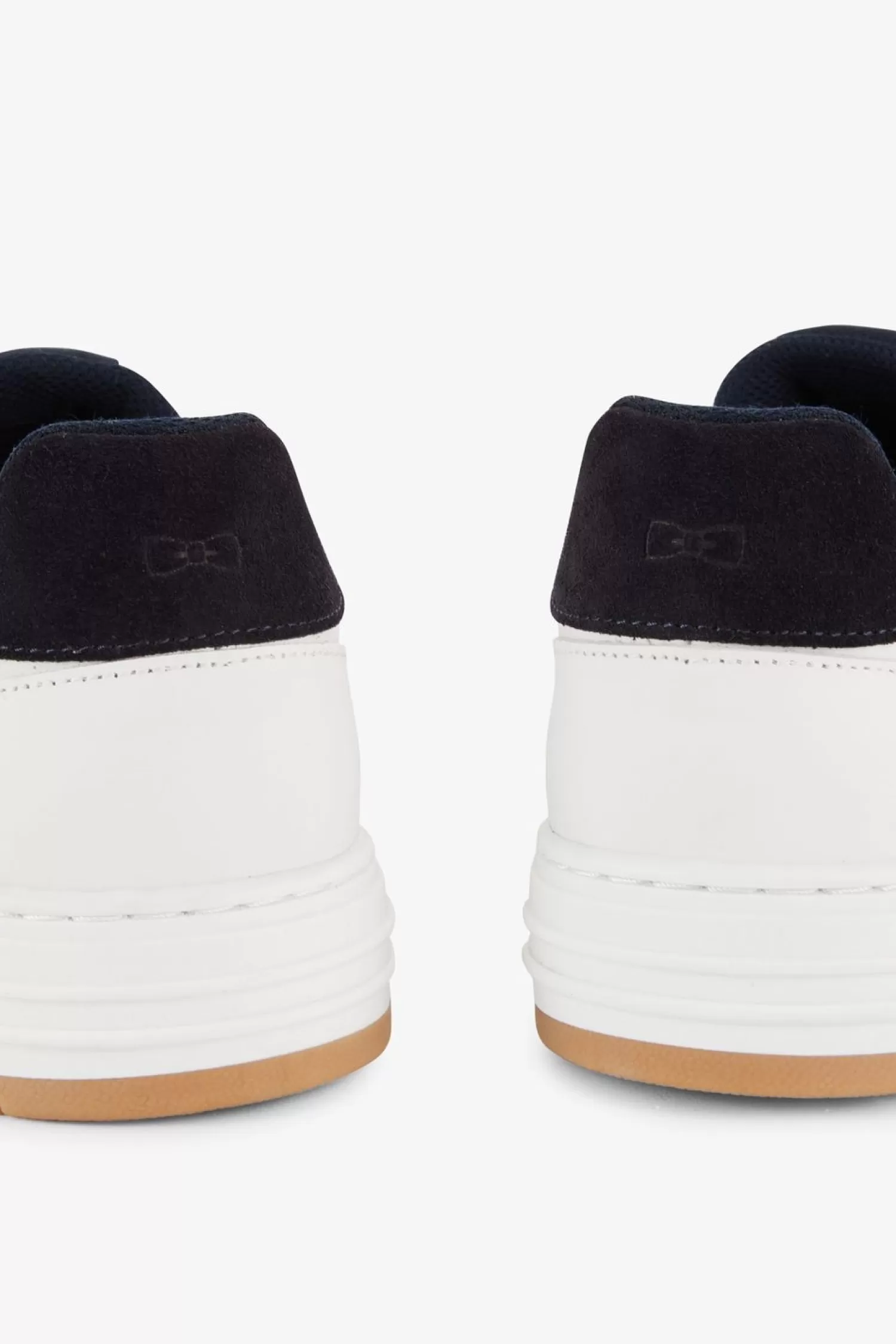 Eden Park Baskets Blanches Bicolores En Cuir-Homme Sneakers