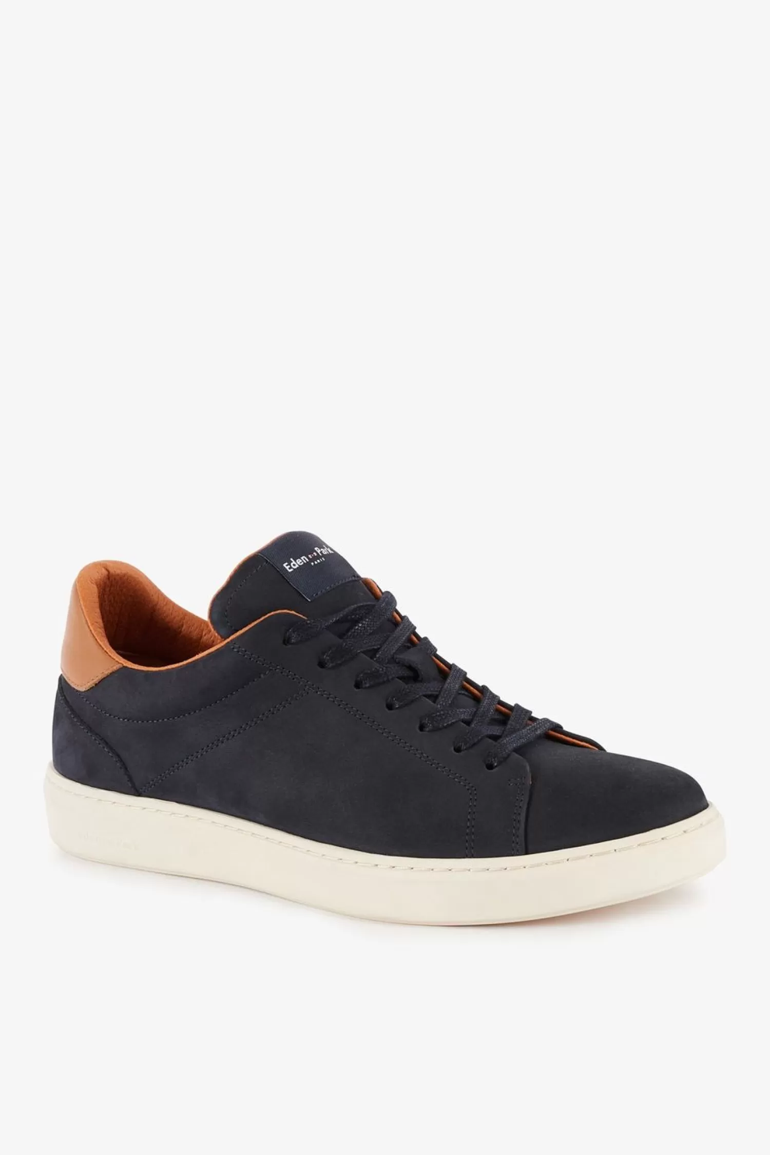 Eden Park Baskets Bleu Marine En Cuir-Homme Sneakers
