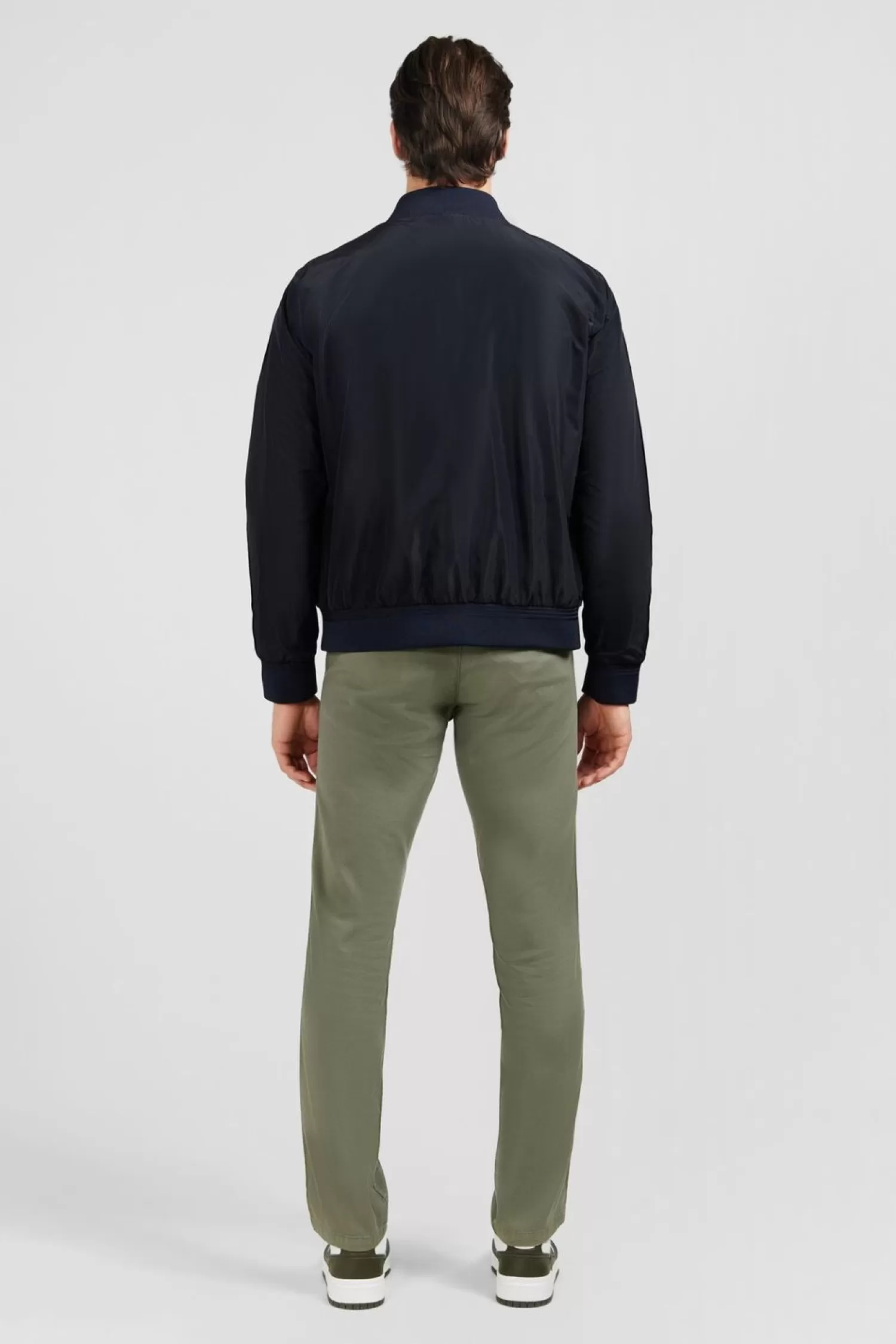 blouson_bleu_marine_uni_5.webp Eden Park Blouson Bleu Marine Uni-Homme Manteaux Et Vestes