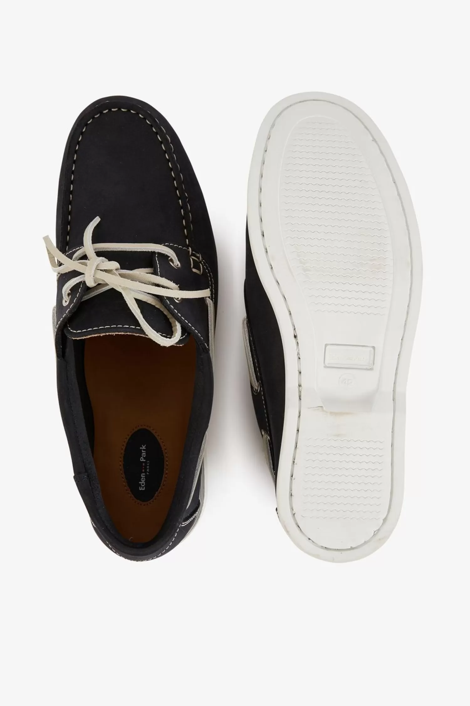 chaussures_bateau_en_cuir_suede_marine_2.webp Eden Park Chaussures Bateau En Cuir Suede Marine-Homme Mocassins
