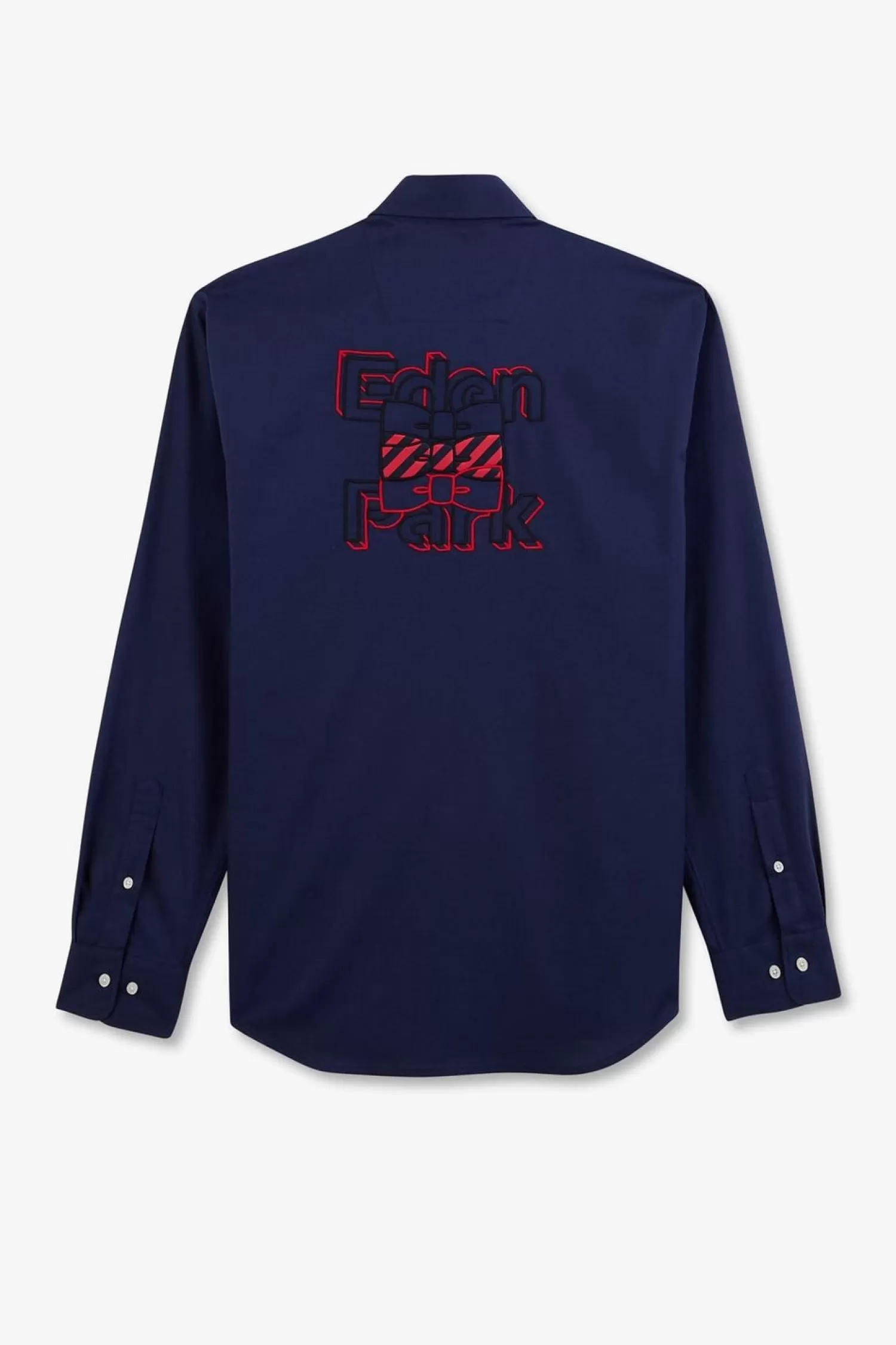 chemise_bleue_a_broderie_eden_park_3.webp Eden Park Chemise Bleue A Broderie -Homme Chemises