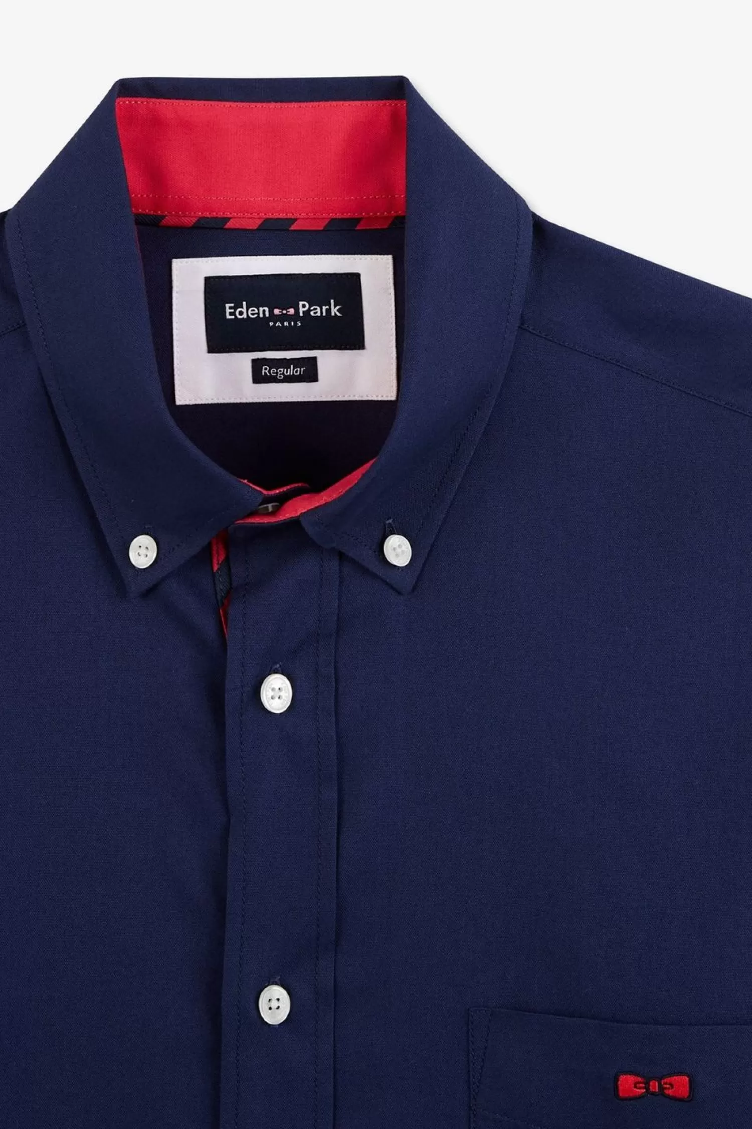 chemise_bleue_a_broderie_eden_park_6.webp Eden Park Chemise Bleue A Broderie -Homme Chemises