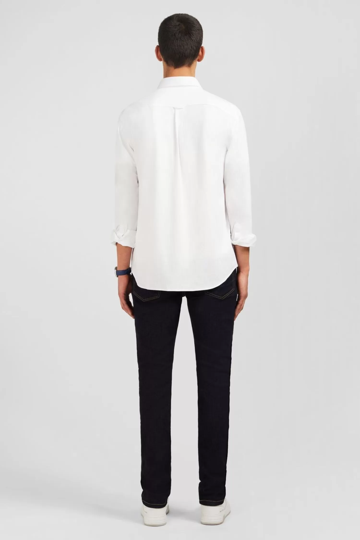 chemise_en_coton_pinpoint_blanc_2-1.webp Eden Park Chemise En Coton Pinpoint Blanc-Homme Chemises