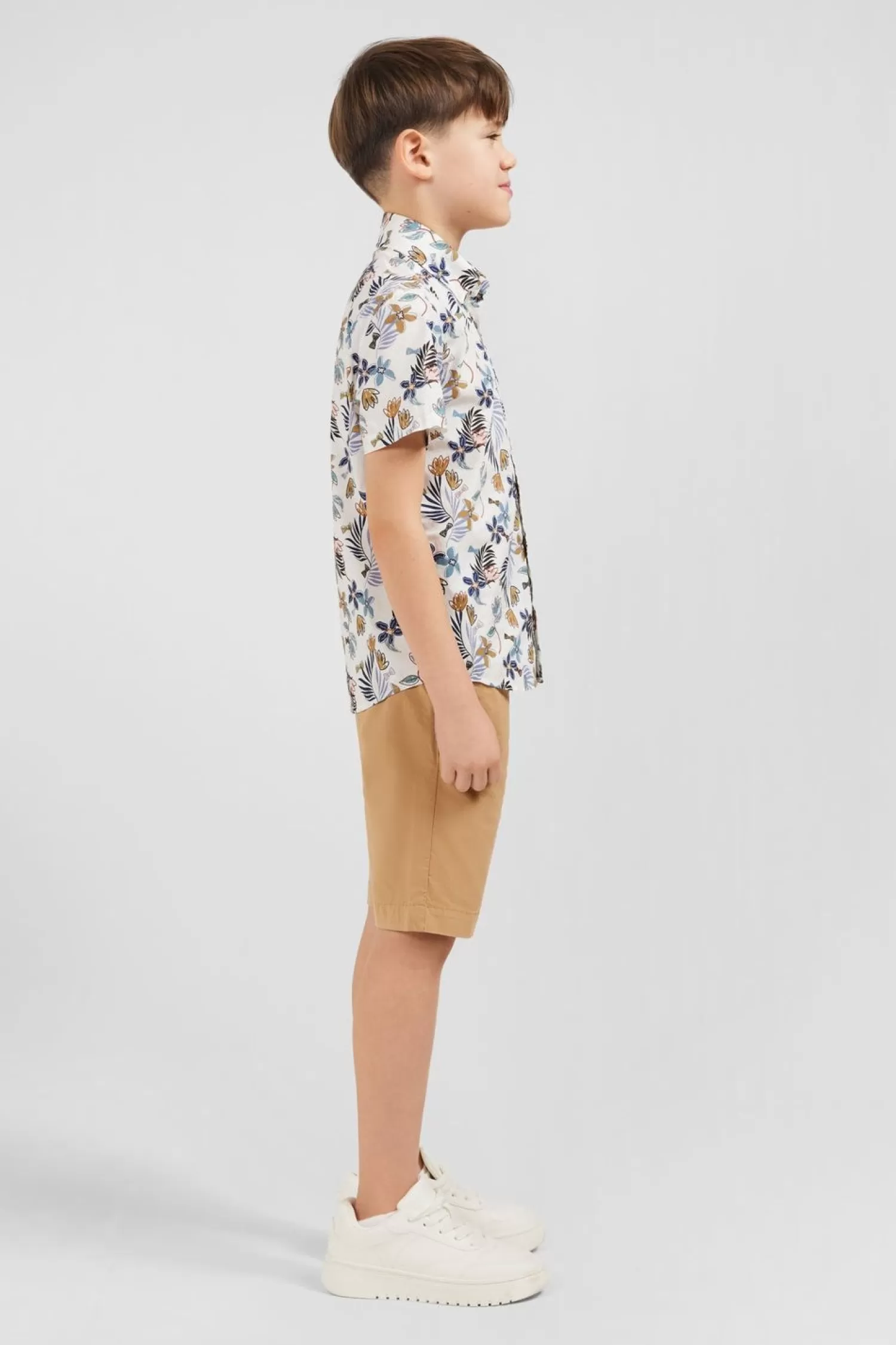 chemise_manches_courtes_en_coton_imprime_maohi_2.webp Eden Park Chemise Manches Courtes En Coton Imprime Maohi-Enfant Enfant