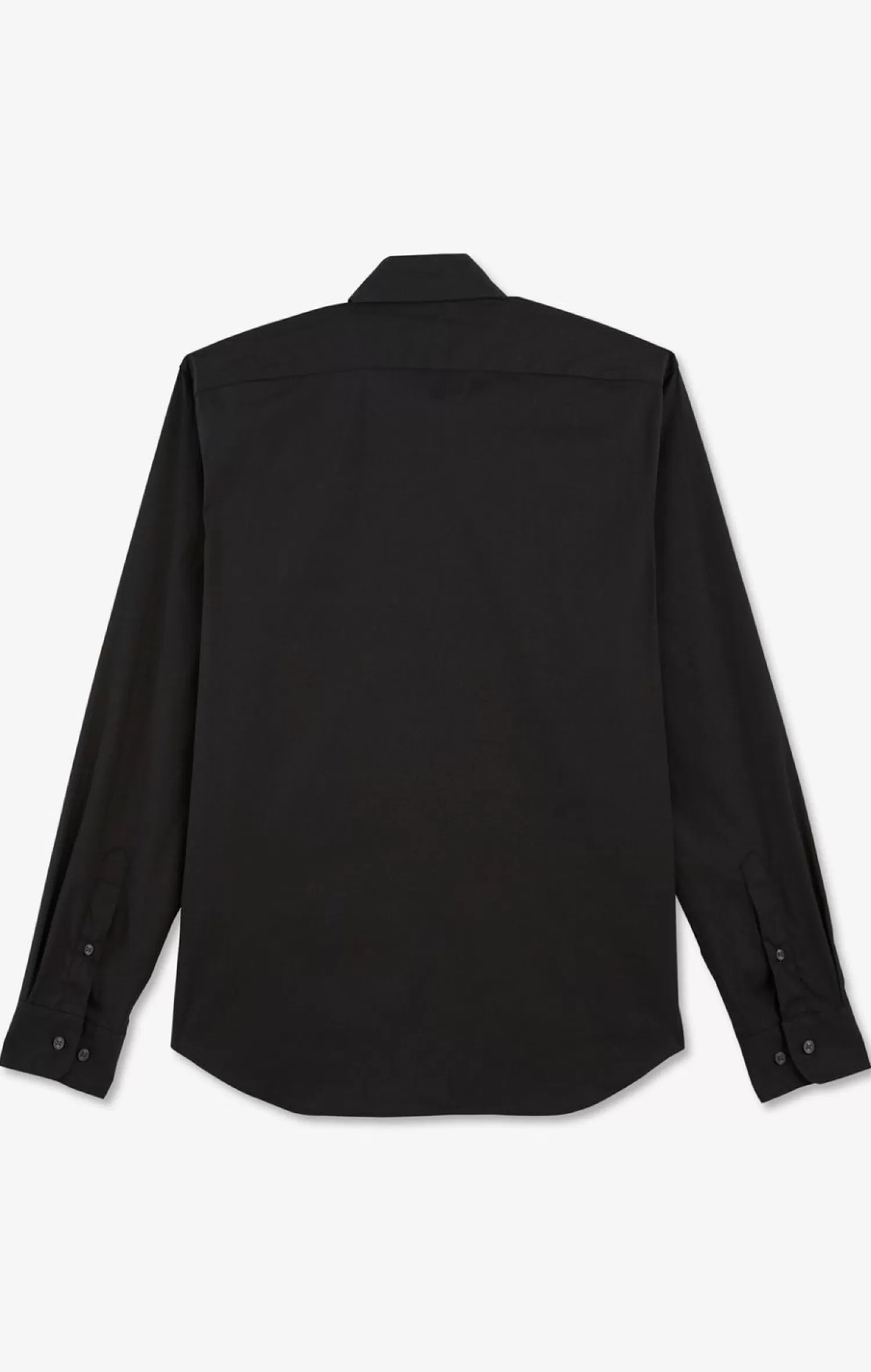 chemise_noir_slim_en_popeline_stretch_4.webp Eden Park Chemise Noir Slim En Popeline Stretch-Homme Chemises