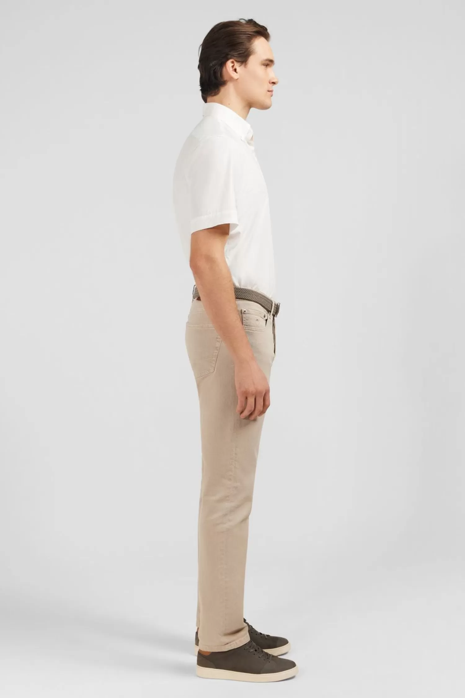 chemisette_blanche_en_coton_dobby_2.webp Eden Park Chemisette Blanche En Coton Dobby-Homme Chemisettes