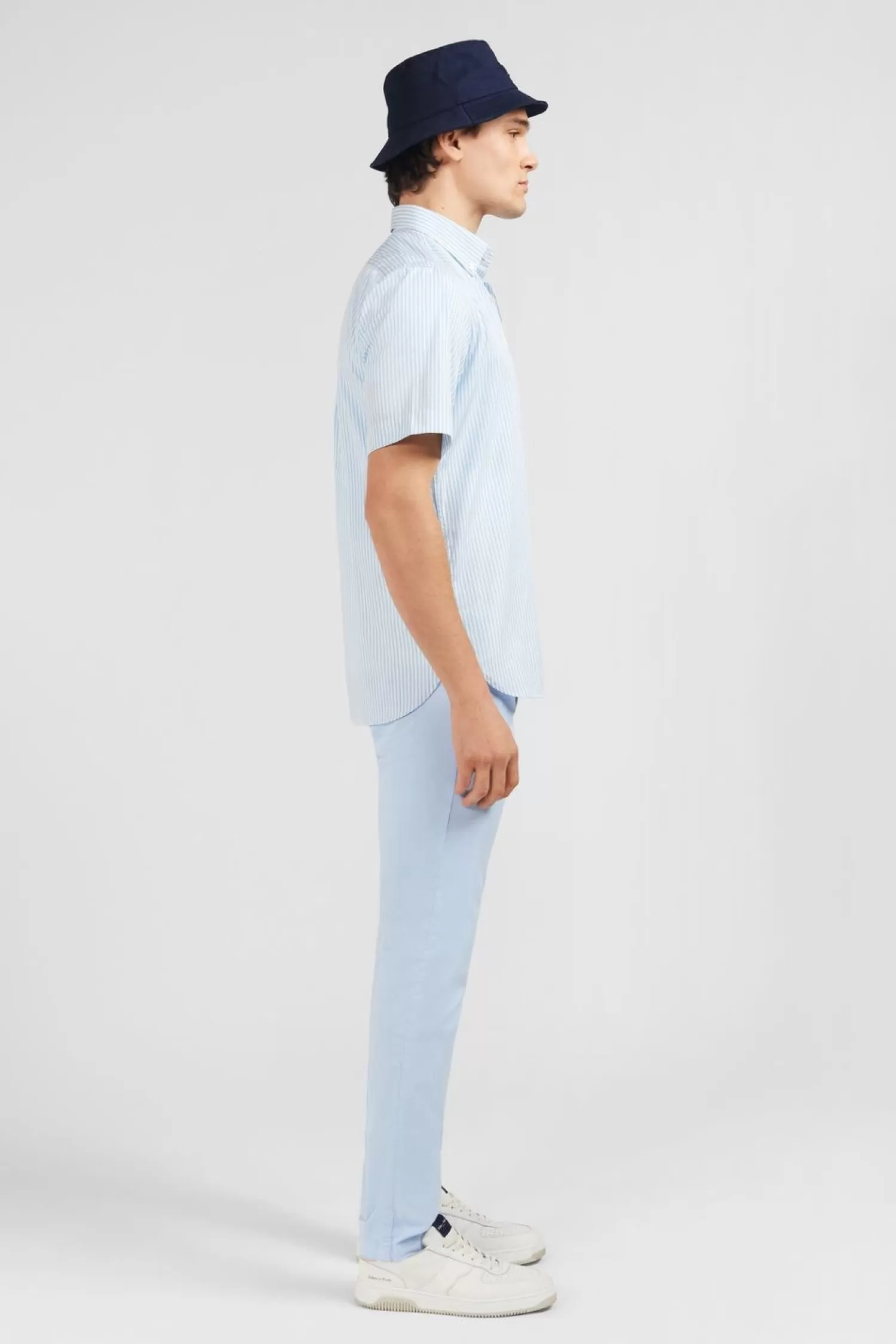 chemisette_bleu_clair_a_rayures_2.webp Eden Park Chemisette Bleu Clair A Rayures-Homme Chemisettes