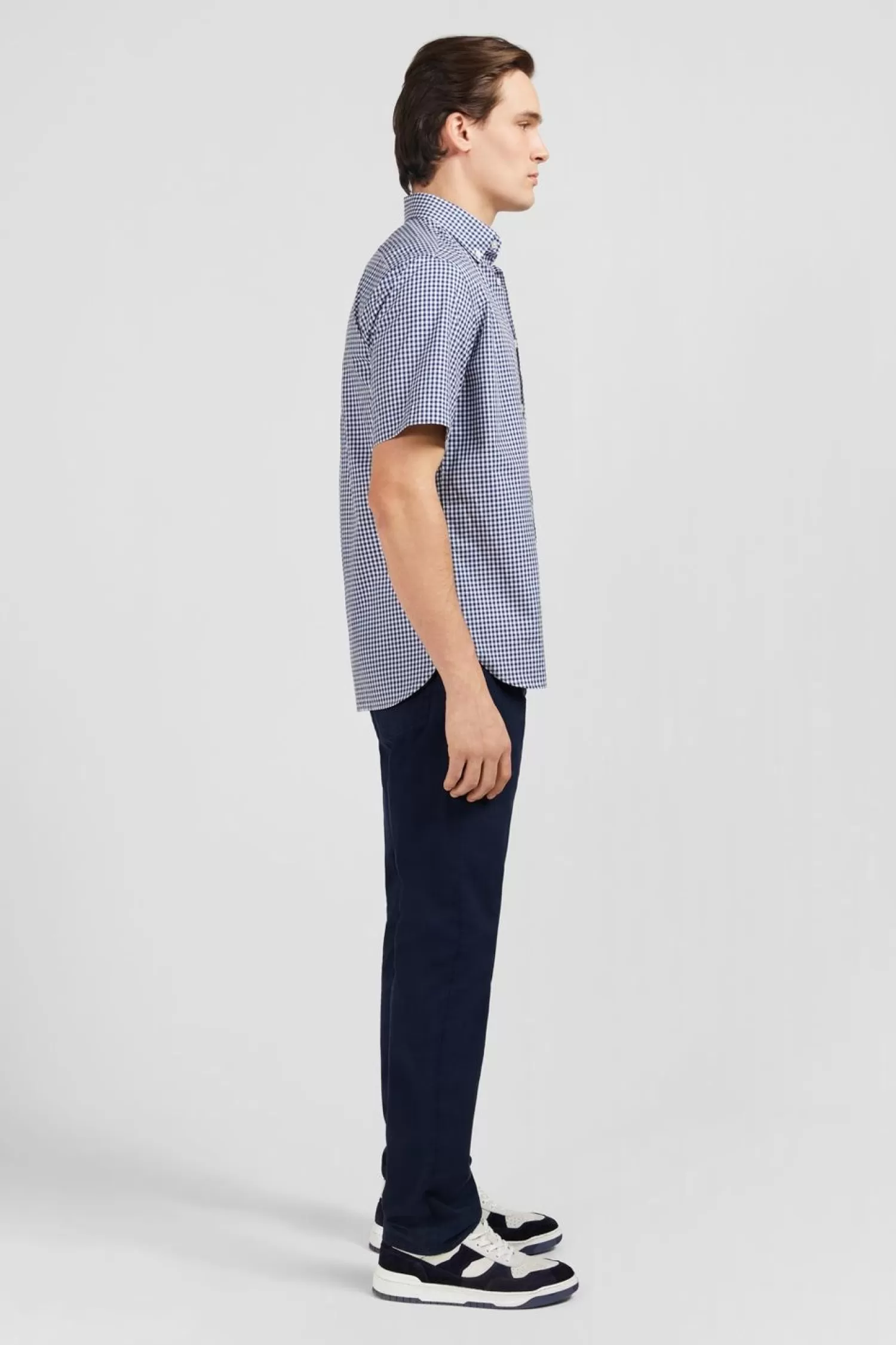 chemisette_bleu_fonce_a_carreaux_3.webp Eden Park Chemisette Bleu Fonce A Carreaux-Homme Chemisettes