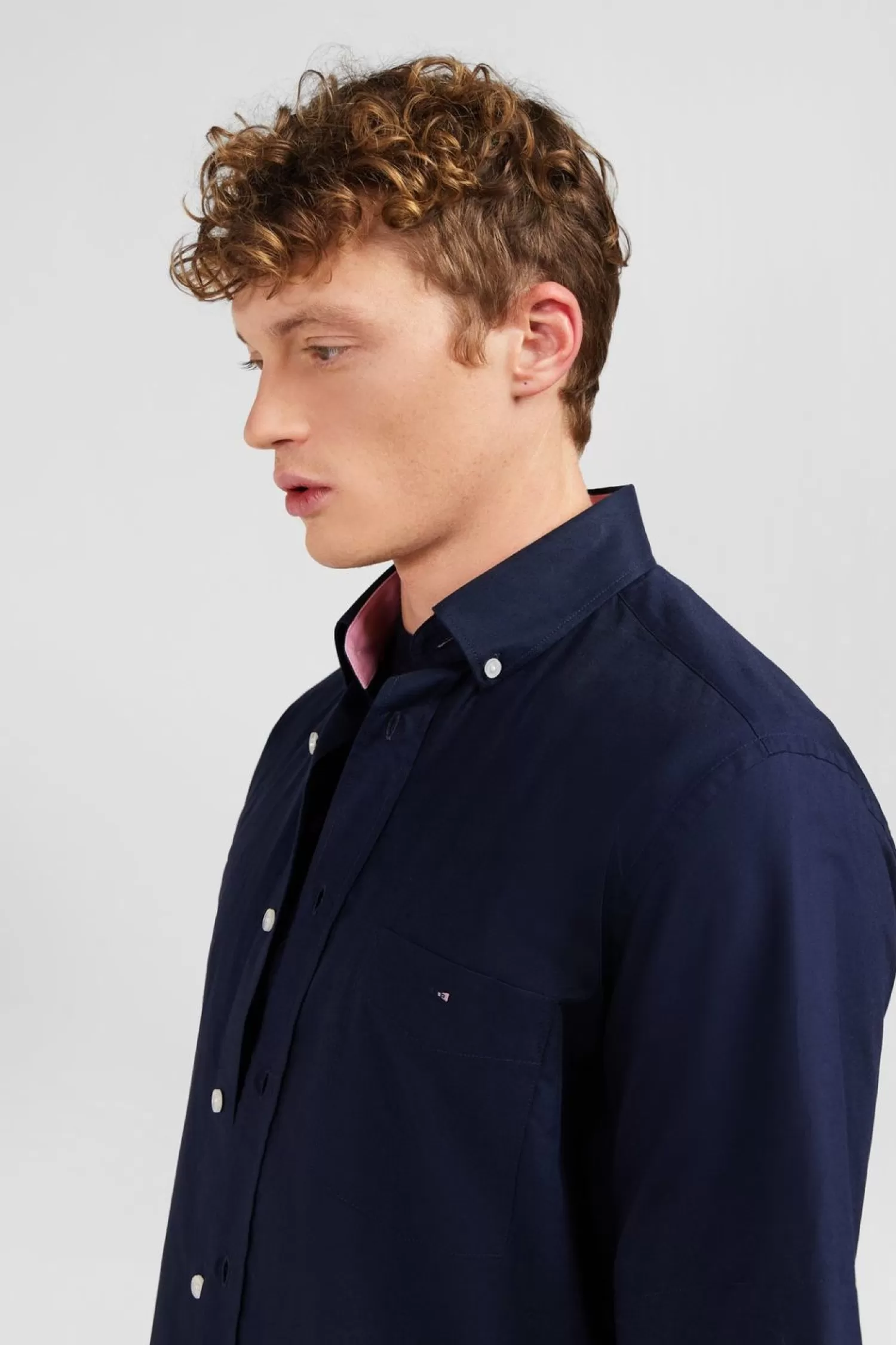 chemisette_bleu_marine_brodee_xv_de_france_2.webp Eden Park Chemisette Bleu Marine Brodee Xv De France-Homme Chemisettes