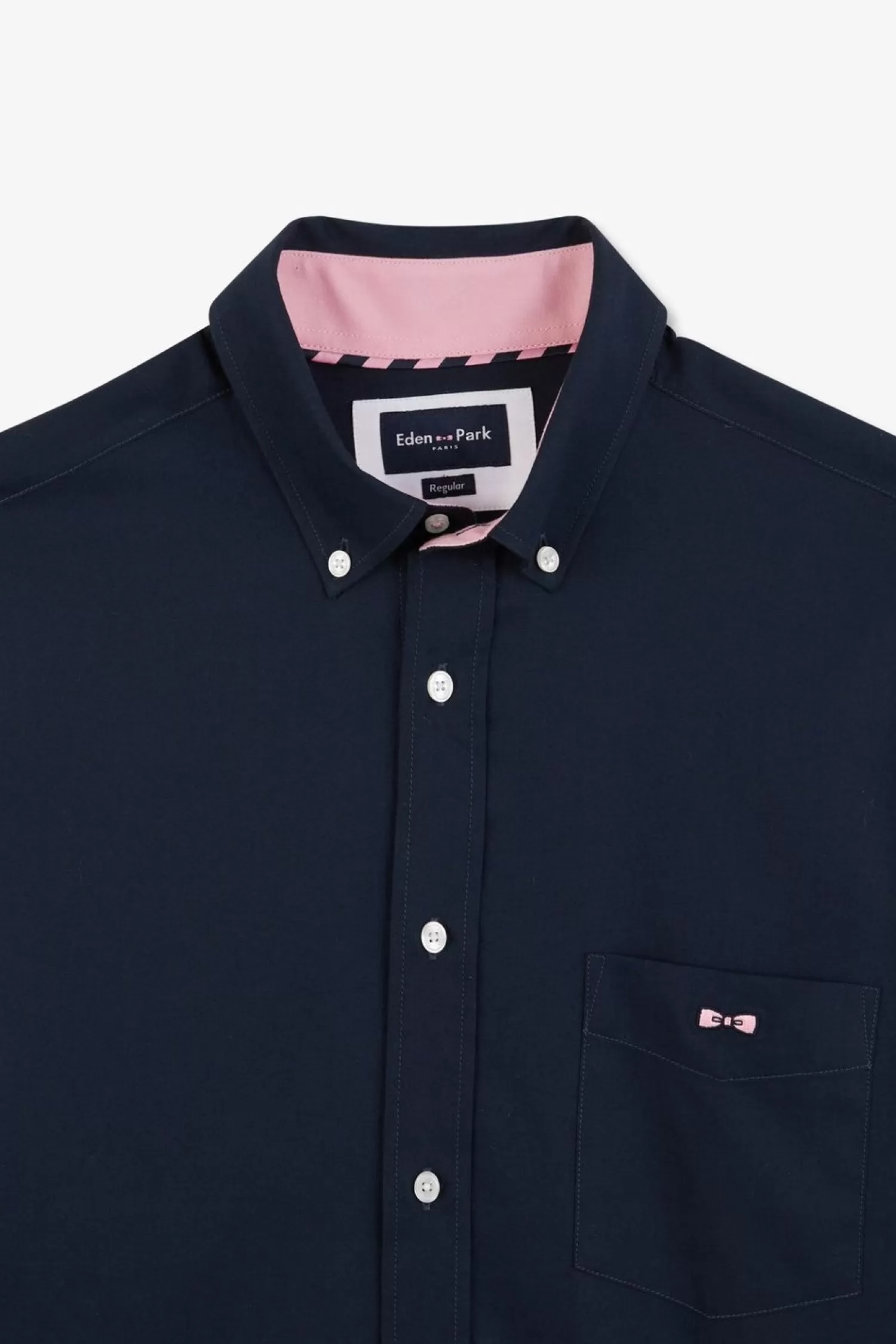 chemisette_manches_courtes_bleu_marine_brodee_numero_10_6.webp Eden Park Chemisette Manches Courtes Bleu Marine Brodee Numero 10-Homme Chemisettes