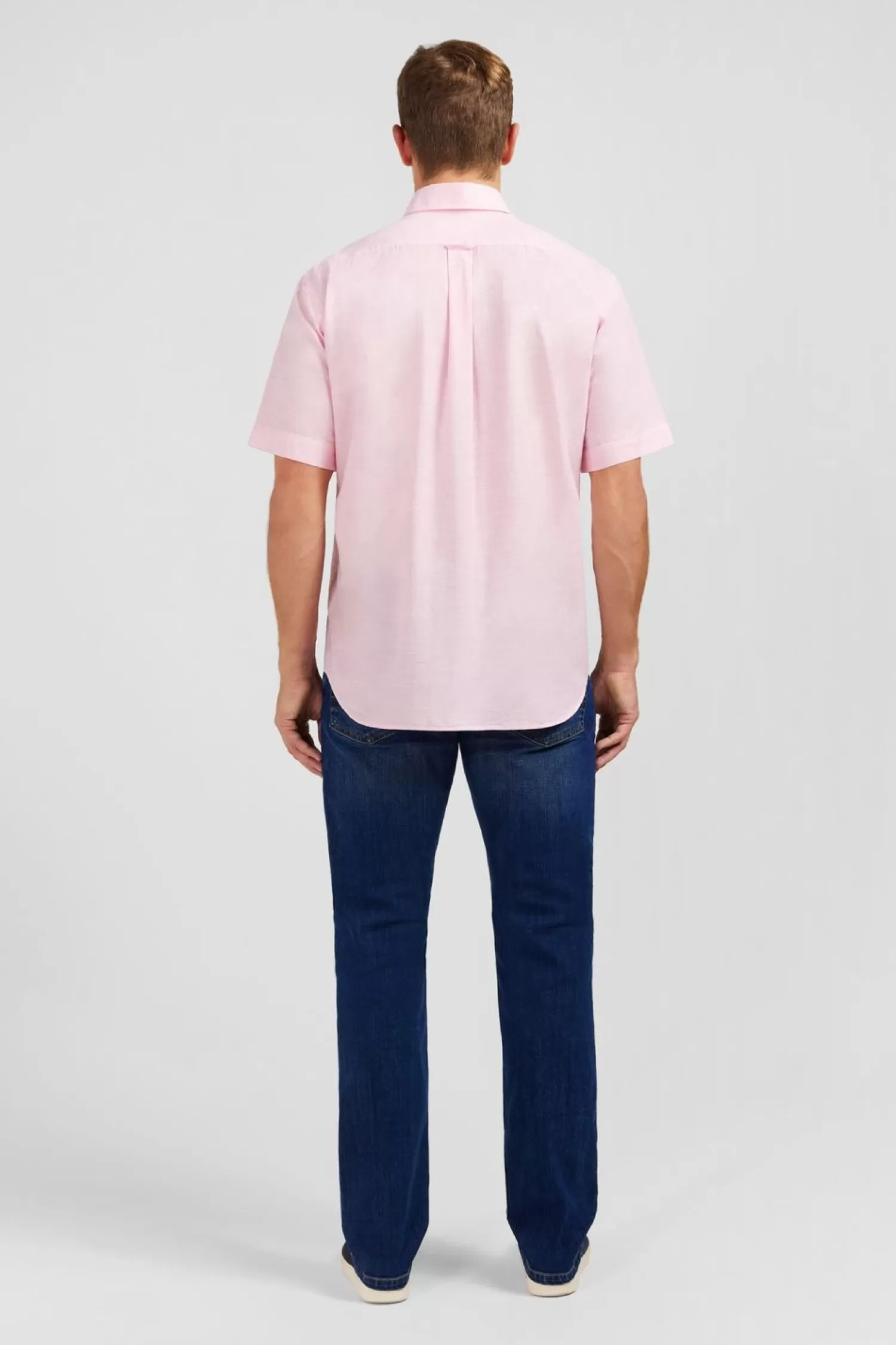 chemisette_rose_en_coton_dobby_5-1.webp Eden Park Chemisette Rose En Coton Dobby-Homme Chemisettes