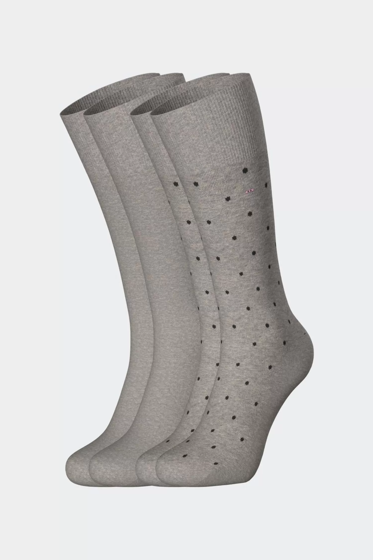 Eden Park Lot De 2 Paires De Chaussettes Grises En Coton Stretch-Homme Chaussettes