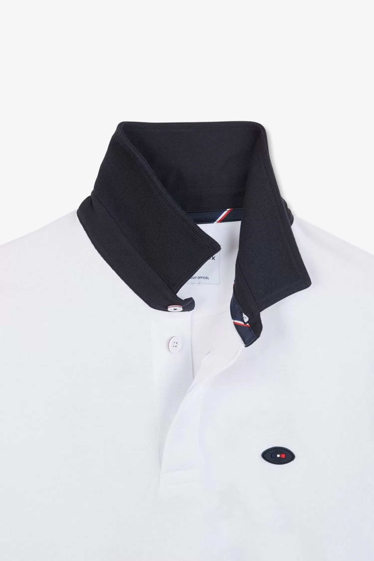 Eden Park Maillot Blanc Colorblock Manches Courtes A Broderies Xv De France-Homme Maillots De Rugby