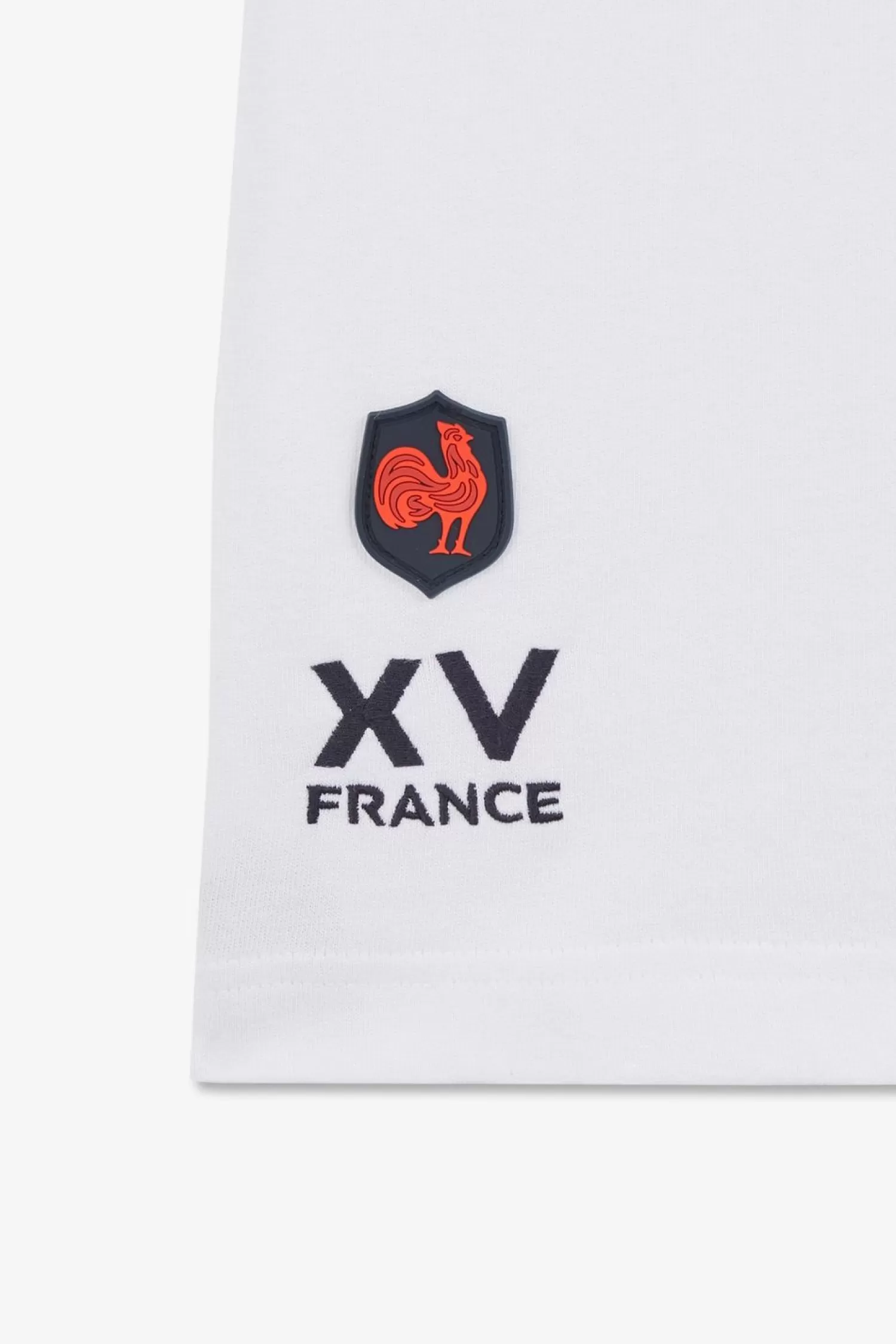 Eden Park Maillot Blanc Colorblock Manches Courtes A Broderies Xv De France-Homme Maillots De Rugby
