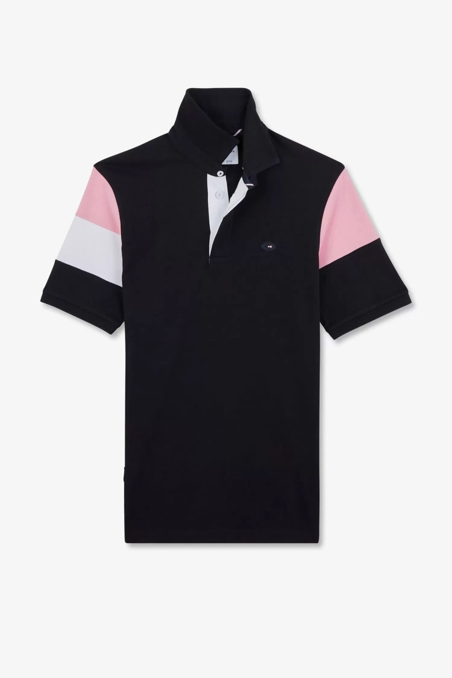 Eden Park Maillot Bleu Fonce Colorblock A Broderies Xv De France-Homme Maillots De Rugby