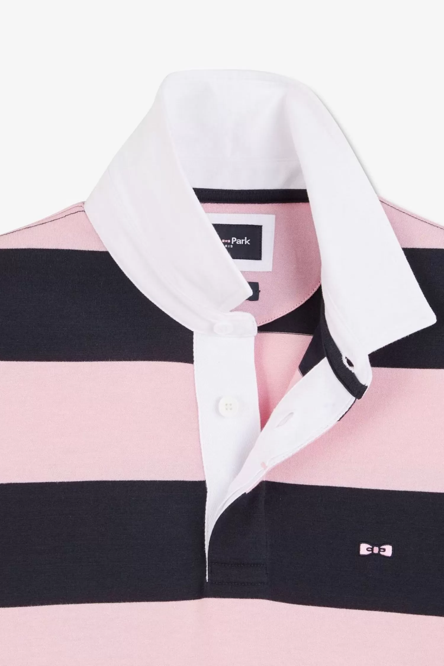 maillot_raye_rose_a_manches_courtes_2.webp Eden Park Maillot Raye Rose A Manches Courtes-Homme Maillots De Rugby