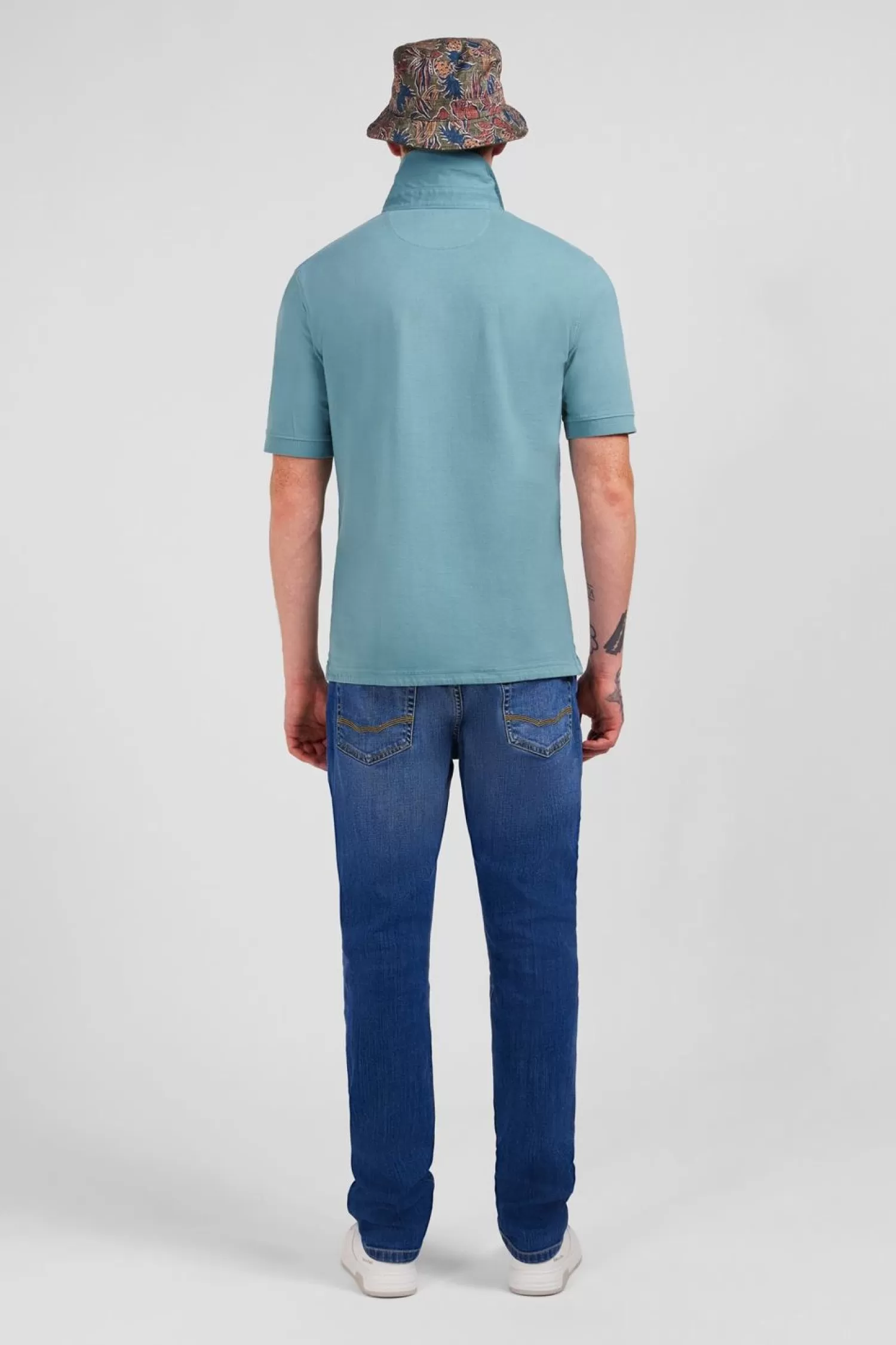 maillot_uni_vert_en_jersey_3.webp Eden Park Maillot Uni Vert En Jersey-Homme Maillots De Rugby