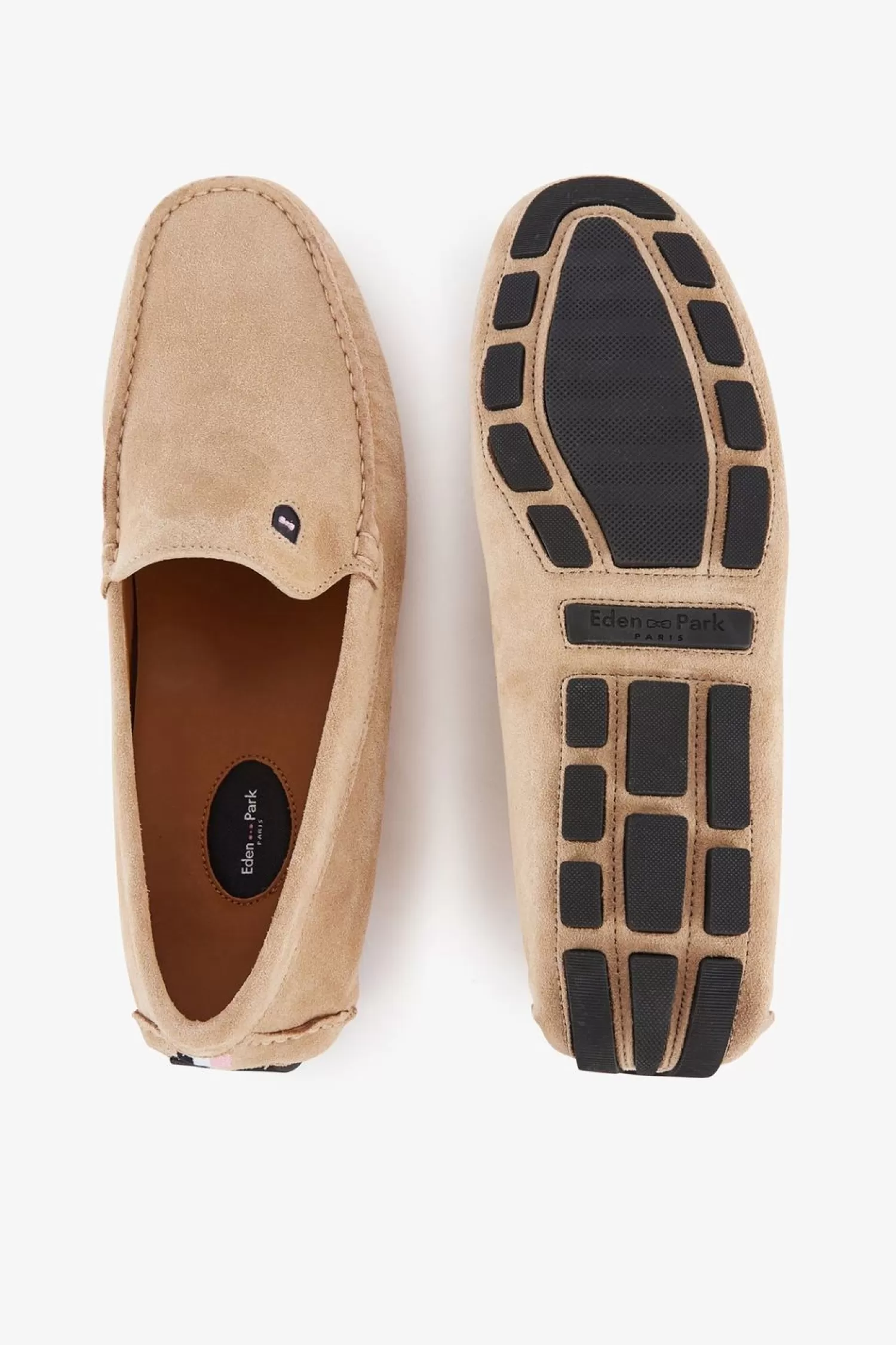mocassins_beiges_en_cuir_suede_2.webp Eden Park Mocassins Beiges En Cuir Suede-Homme Mocassins