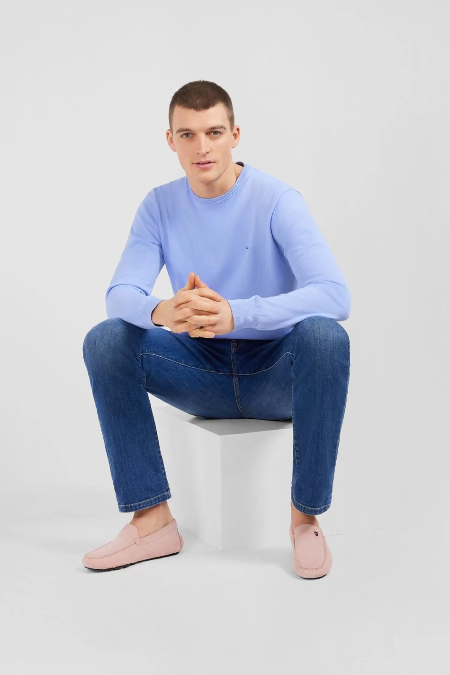 mocassins_roses_en_cuir_suede_4.webp Eden Park Mocassins Roses En Cuir Suede-Homme Mocassins