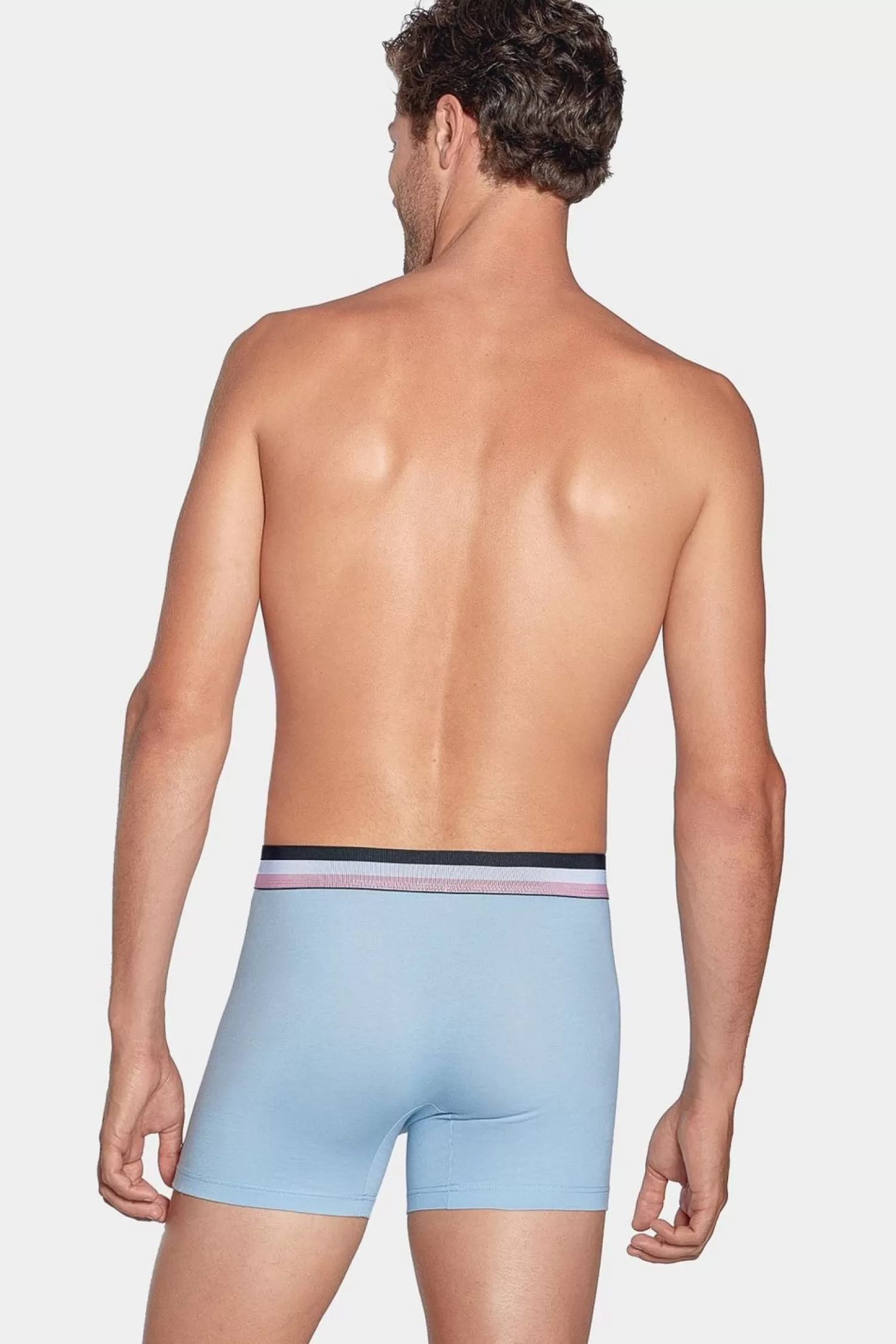 pack_de_2_boxers_bleu_ciel_et_bleu_uni_ceinture_contrastante_2.webp Eden Park Pack De 2 Boxers Bleu Ciel Et Bleu Uni Ceinture Contrastante-Homme Sous-Vêtements