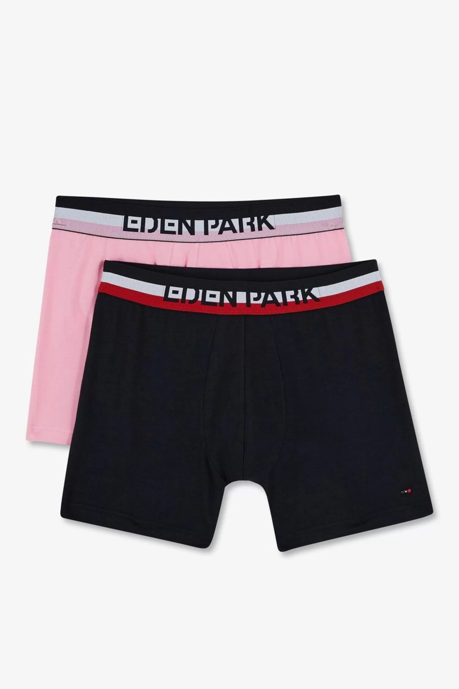 pack_de_2_boxers_rose_et_bleu_uni_ceinture_contrastante_2.webp Eden Park Pack De 2 Boxers Rose Et Bleu Uni Ceinture Contrastante-Homme Sous-Vêtements
