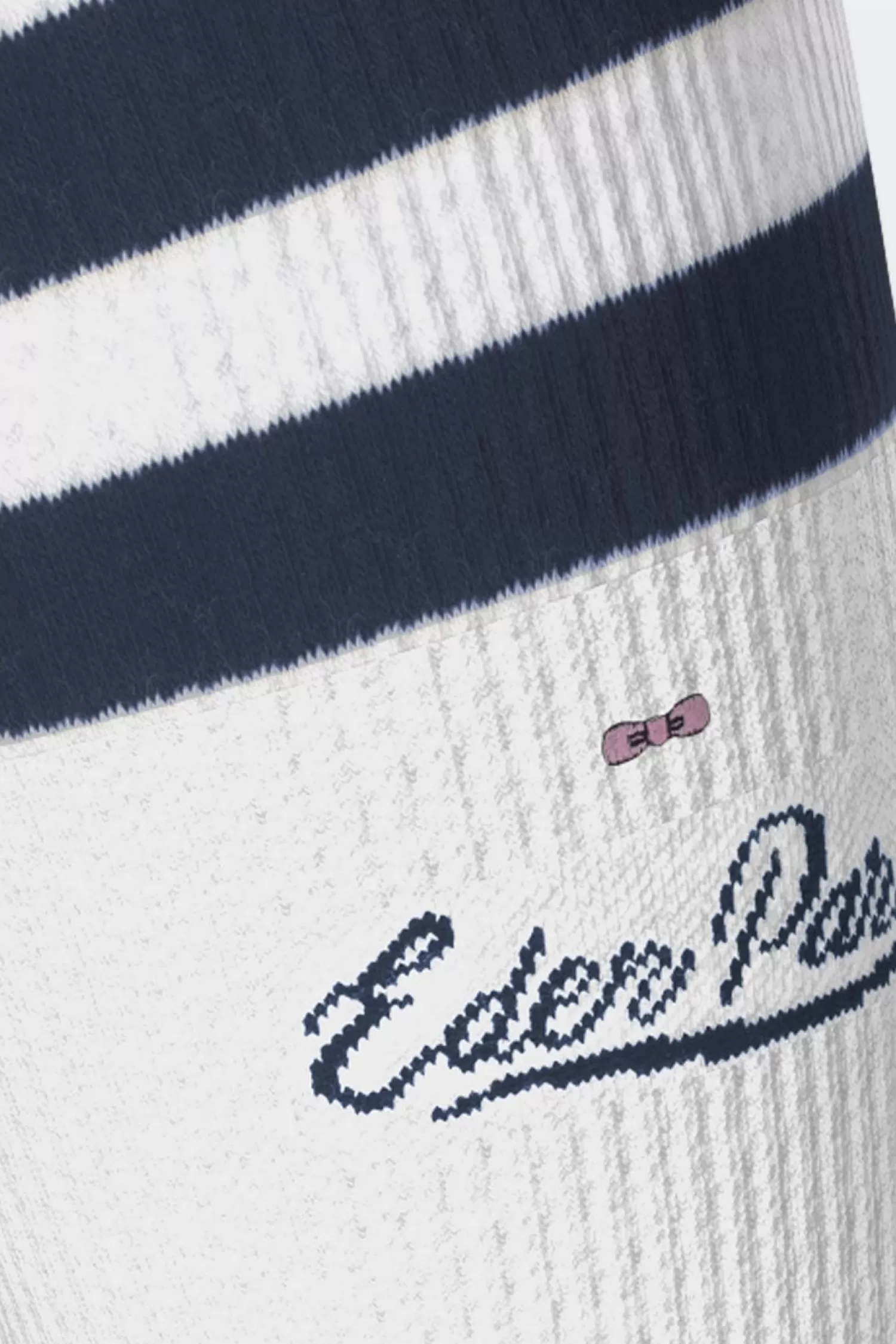 Eden Park Paire De Chaussettes Blanches Inscription Varsity En Coton Stretch-Homme Chaussettes