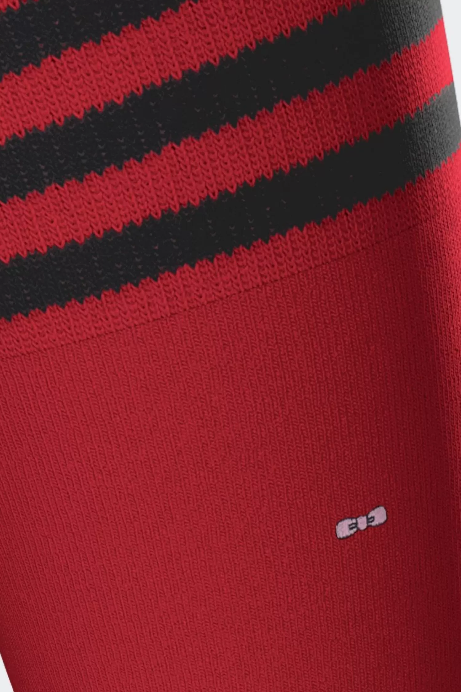 Eden Park Paire De Chaussettes Rouges A Bords Rayes En Coton Stretch-Homme Chaussettes