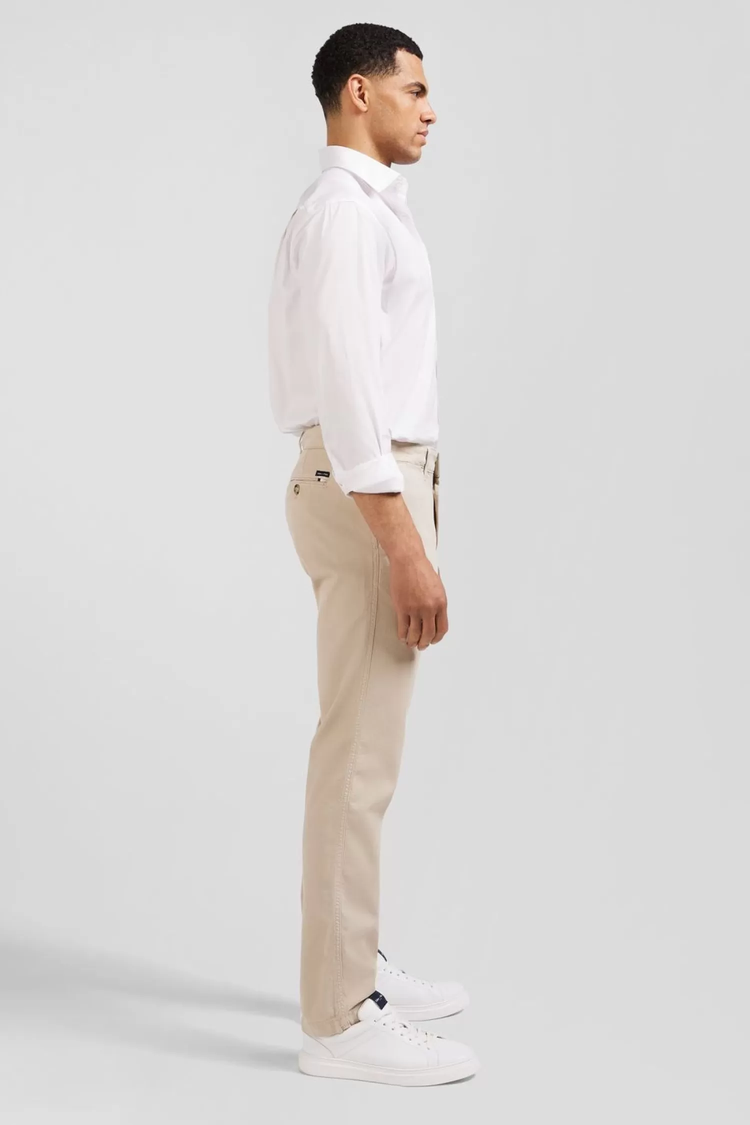 pantalon_chino_sans_plis_beige_3.webp Eden Park Pantalon Chino Sans Plis Beige-Homme Pantalons