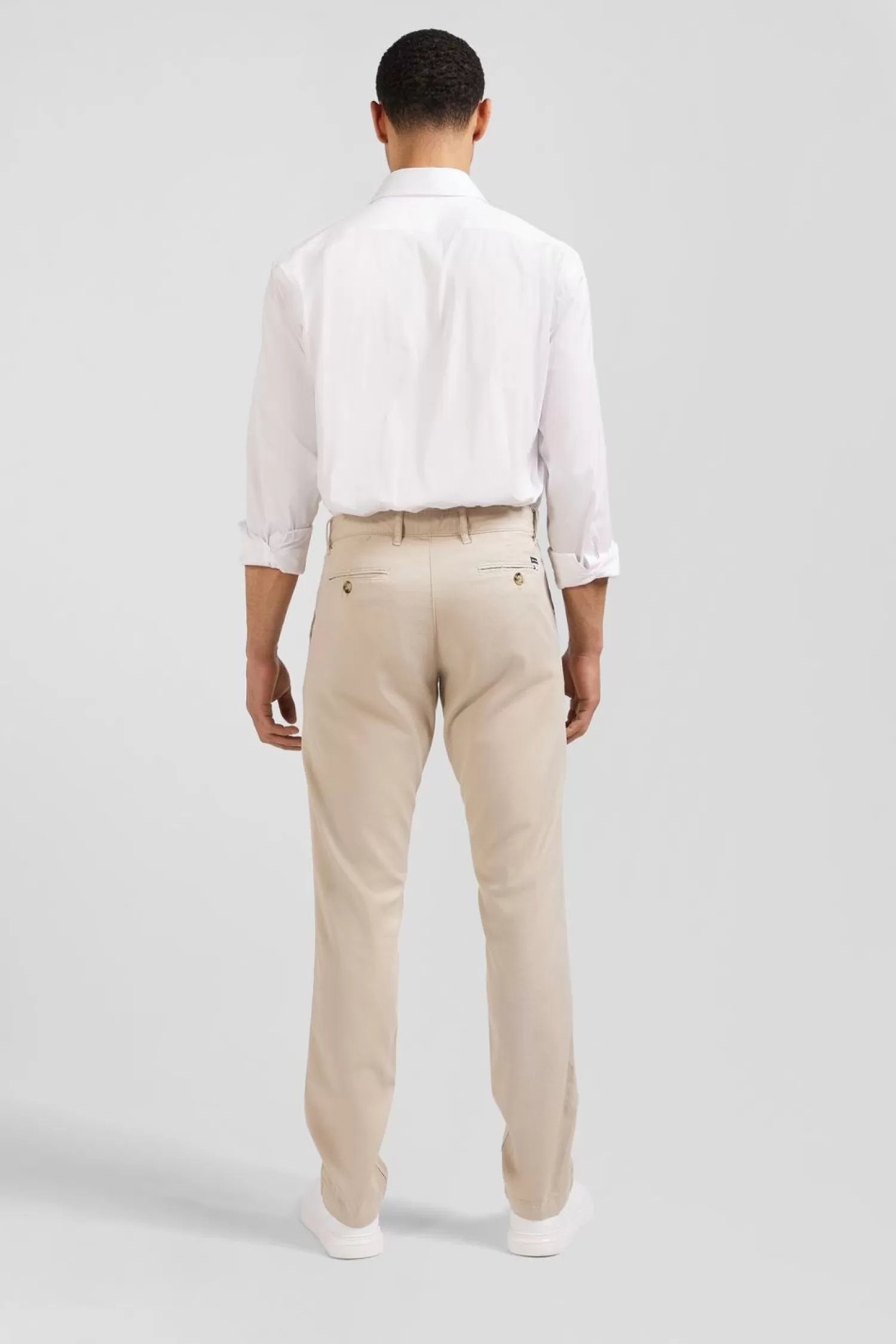 pantalon_chino_sans_plis_beige_4.webp Eden Park Pantalon Chino Sans Plis Beige-Homme Pantalons