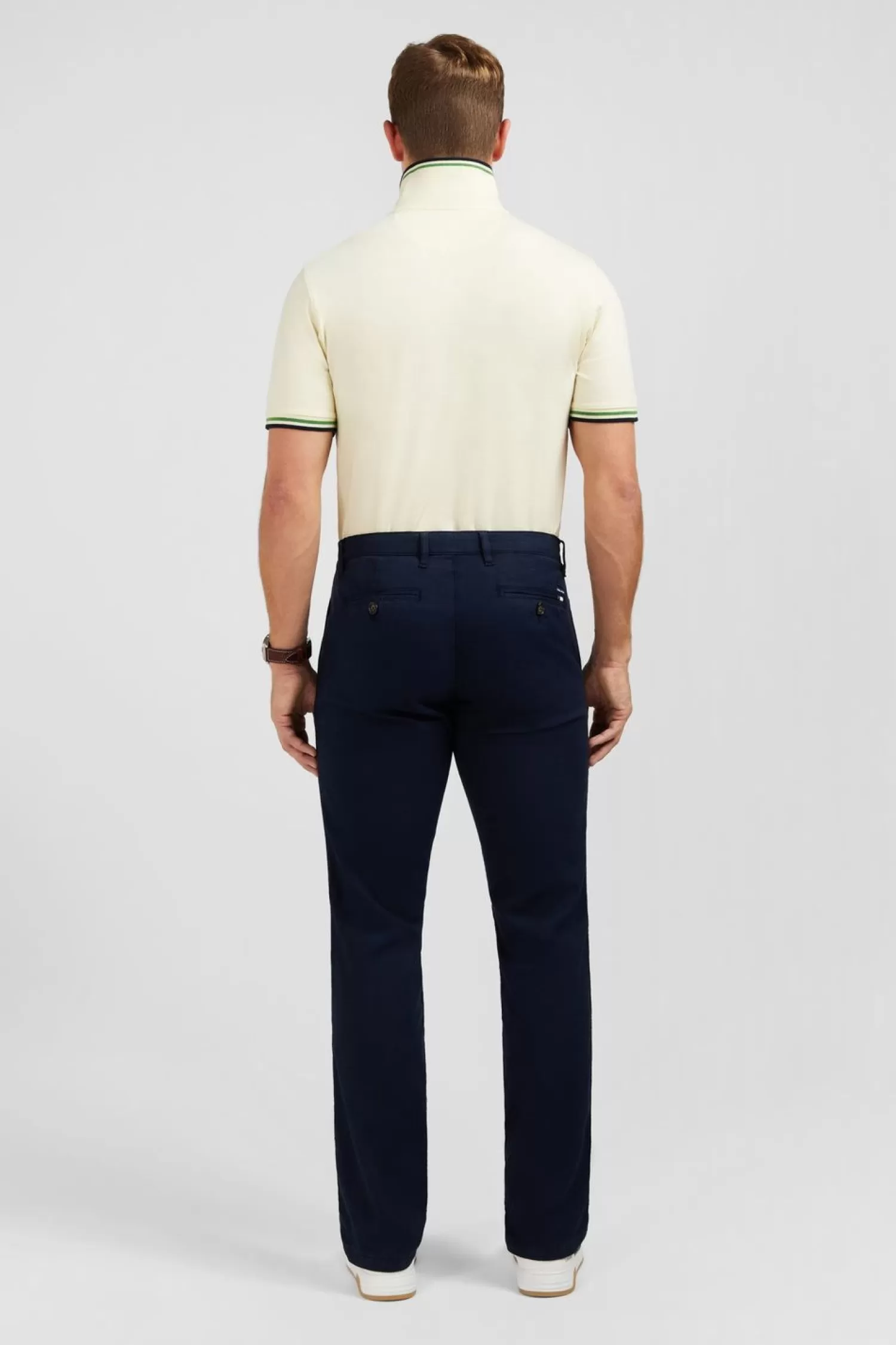 pantalon_chino_sans_plis_bleu_marine_4.webp Eden Park Pantalon Chino Sans Plis Bleu Marine-Homme Pantalons