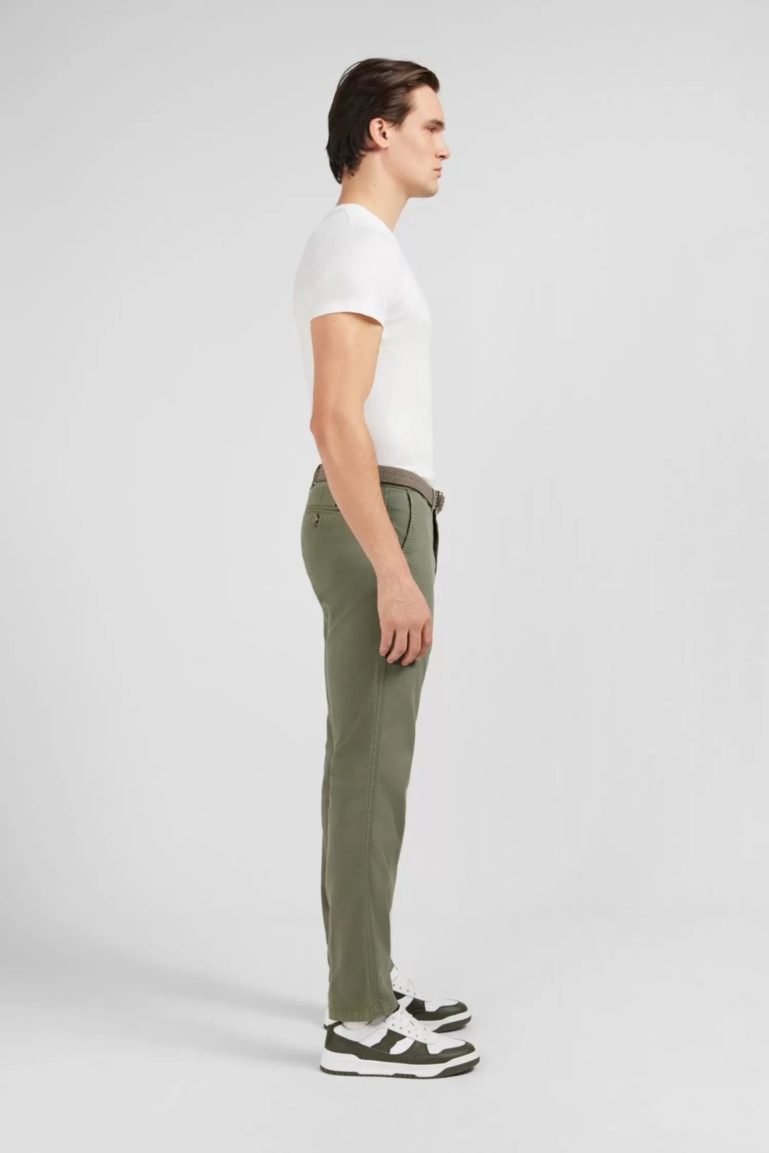 pantalon_chino_sans_plis_kaki_3.webp Eden Park Pantalon Chino Sans Plis Kaki-Homme Pantalons