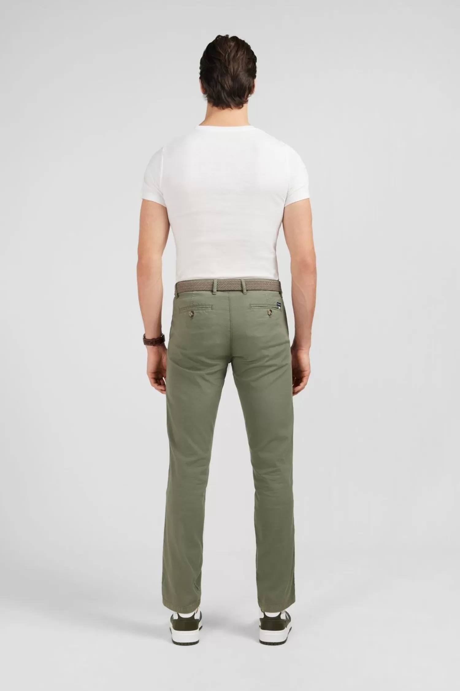 pantalon_chino_sans_plis_kaki_4.webp Eden Park Pantalon Chino Sans Plis Kaki-Homme Pantalons