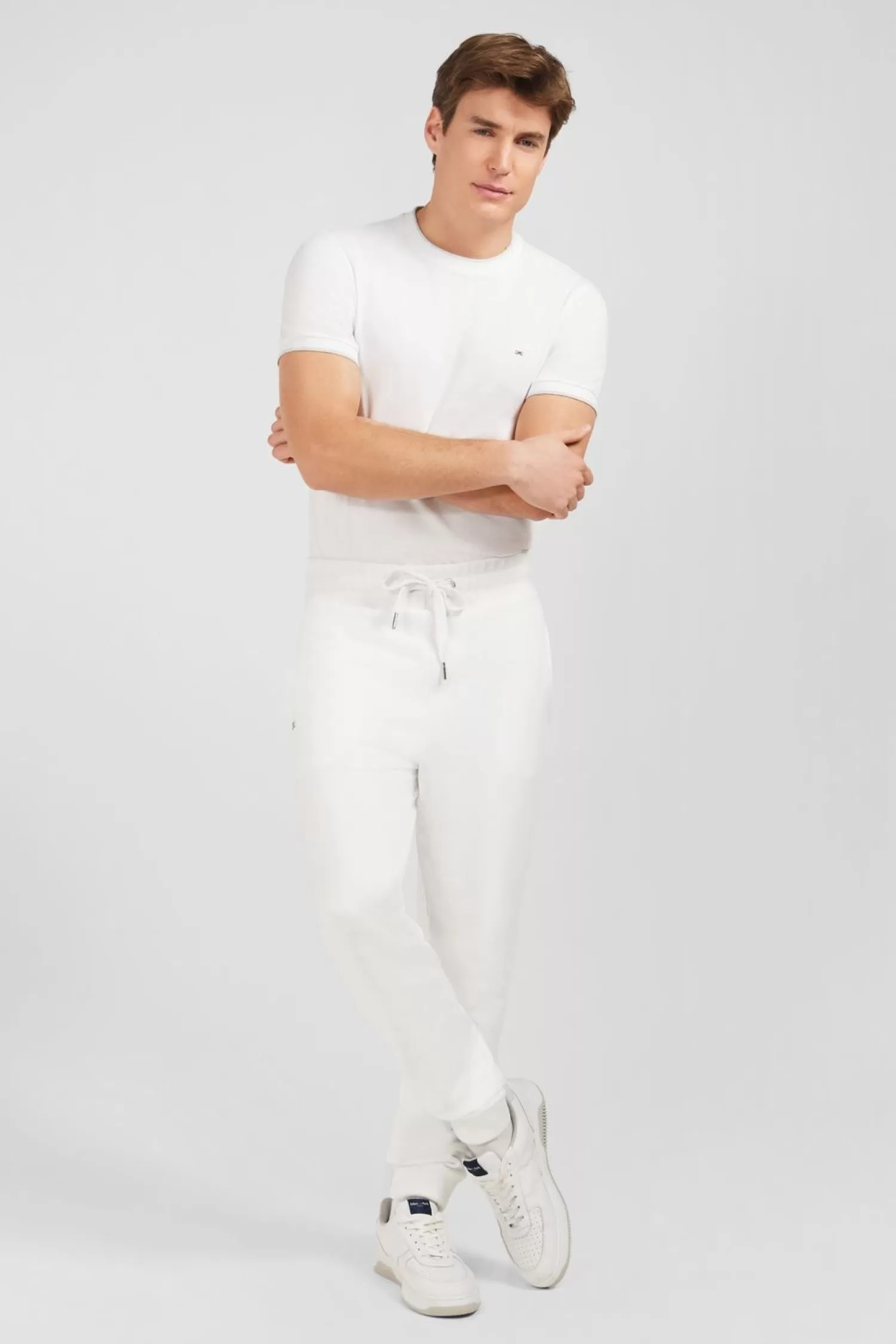 pantalon_de_jogging_blanc_2.webp Eden Park Pantalon De Jogging Blanc-Homme Pantalons