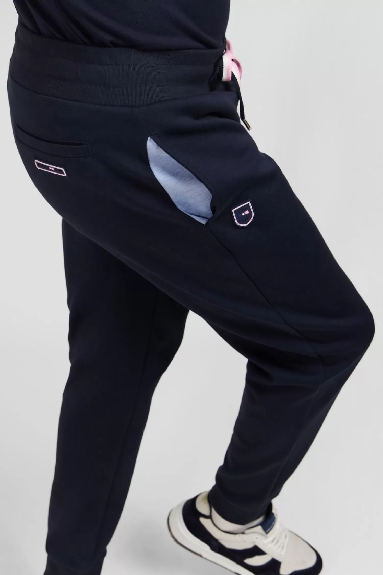 pantalon_de_jogging_bleu_marine_uni_2.webp Eden Park Pantalon De Jogging Bleu Marine Uni-Homme Pantalons