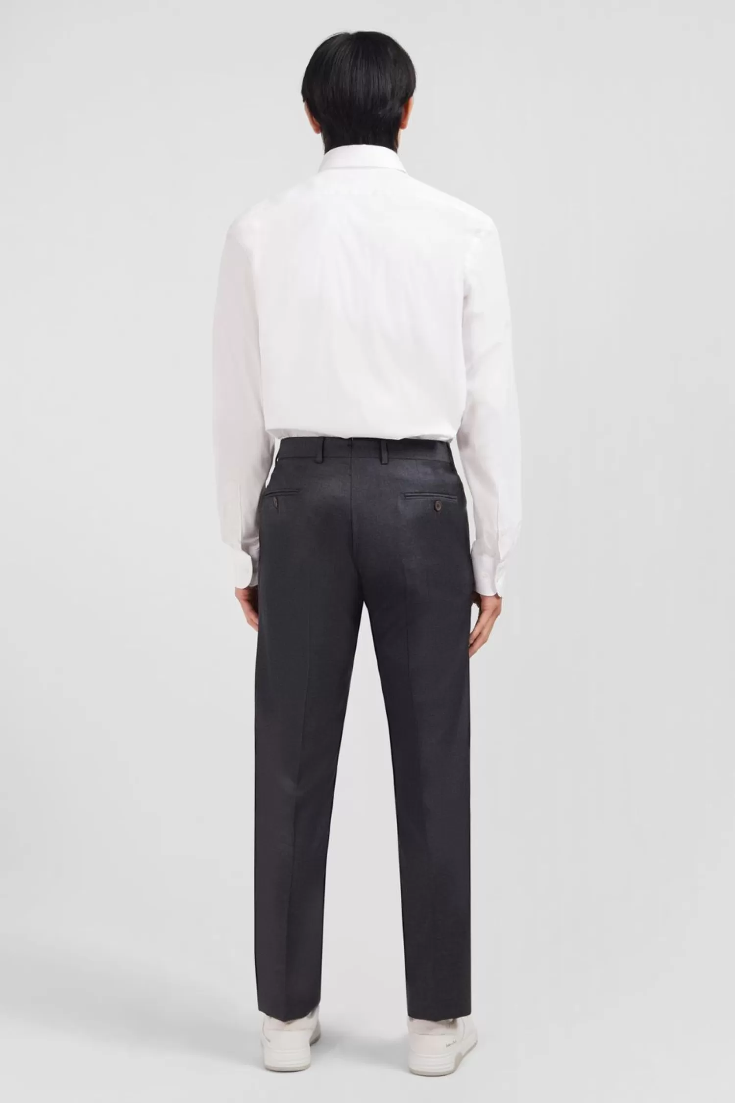 pantalon_regular_gris_en_laine_a_plis_casses_2.webp Eden Park Pantalon Regular Gris En Laine A Plis Casses-Homme Pantalons