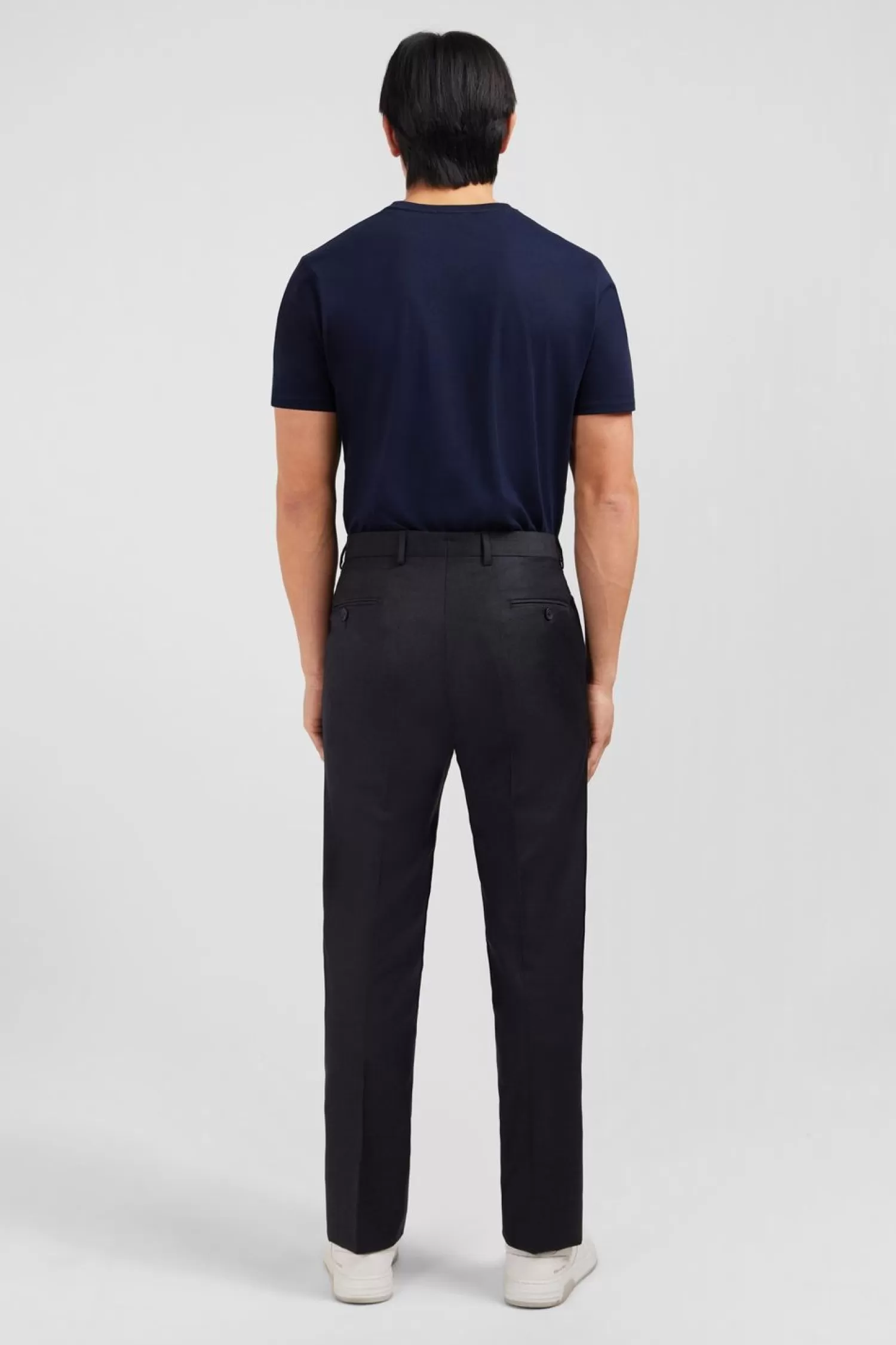 pantalon_regular_gris_fonce_en_laine_a_plis_casses_2.webp Eden Park Pantalon Regular Gris Fonce En Laine A Plis Casses-Homme Pantalons