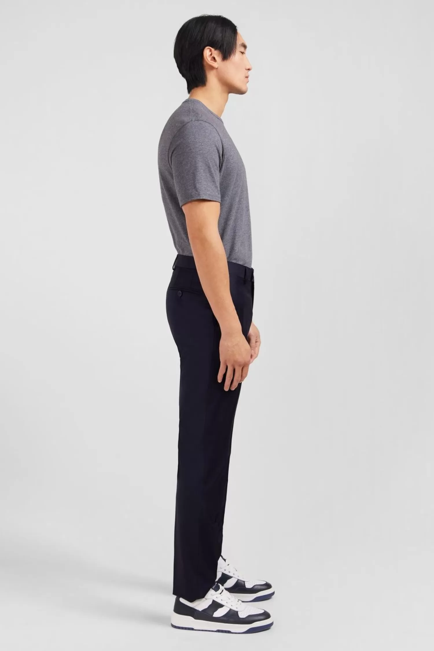pantalon_slim_bleu_fonce_en_laine_a_plis_casses_4.webp Eden Park Pantalon Slim Bleu Fonce En Laine A Plis Casses-Homme Pantalons