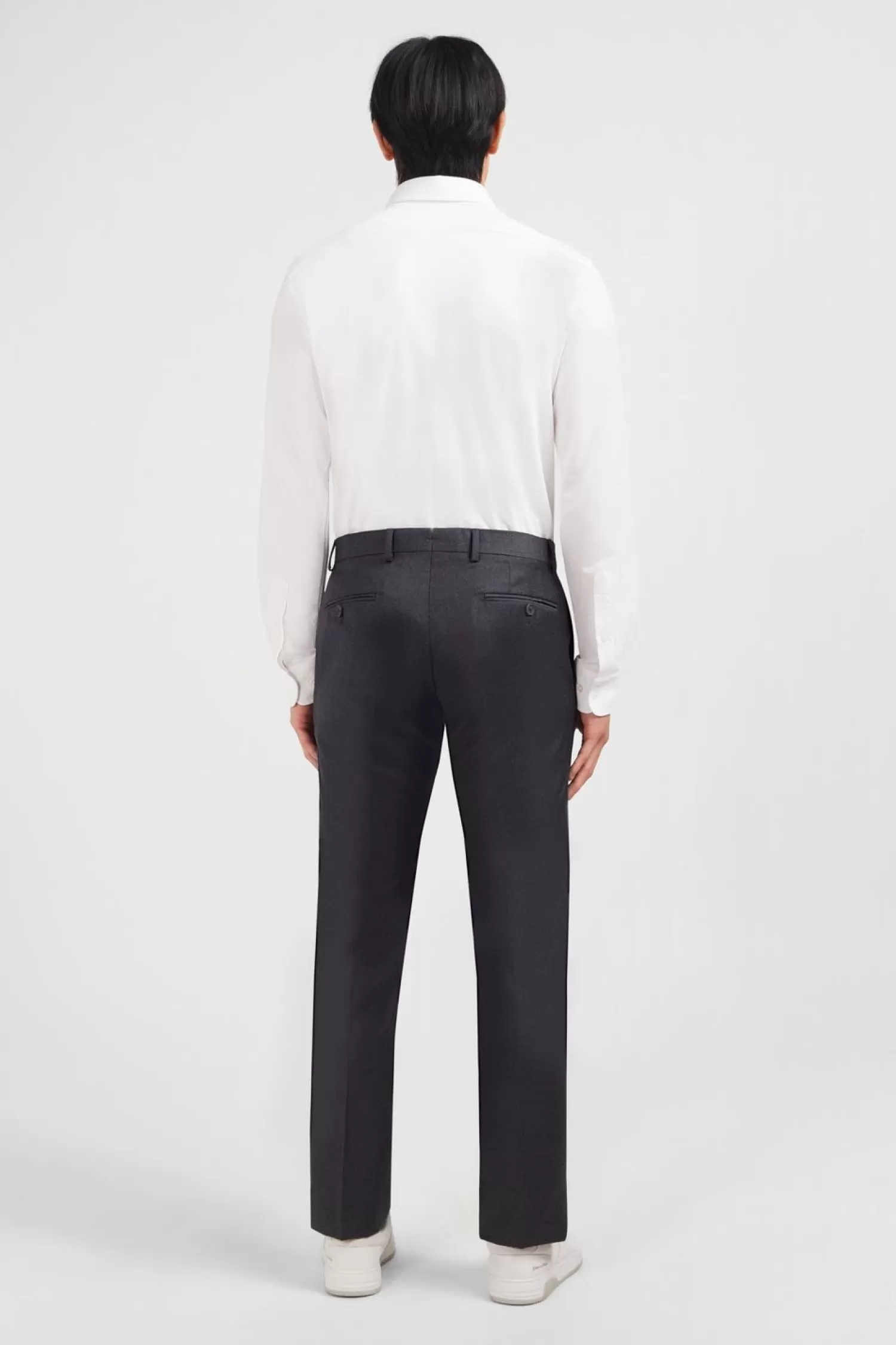 pantalon_slim_gris_en_laine_a_plis_casses_2.webp Eden Park Pantalon Slim Gris En Laine A Plis Casses-Homme Pantalons