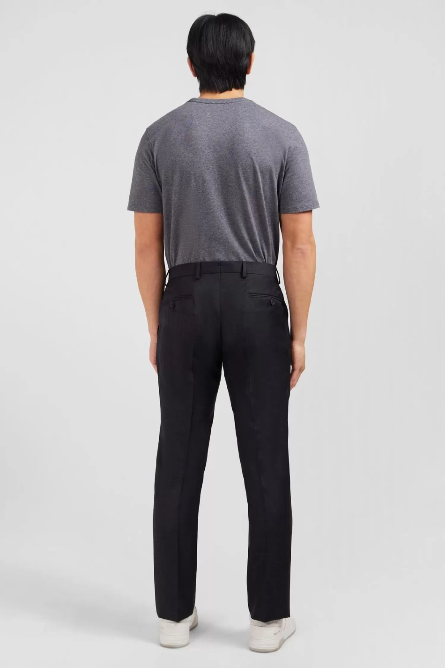pantalon_slim_gris_fonce_en_laine_a_plis_casses_2.webp Eden Park Pantalon Slim Gris Fonce En Laine A Plis Casses-Homme Pantalons