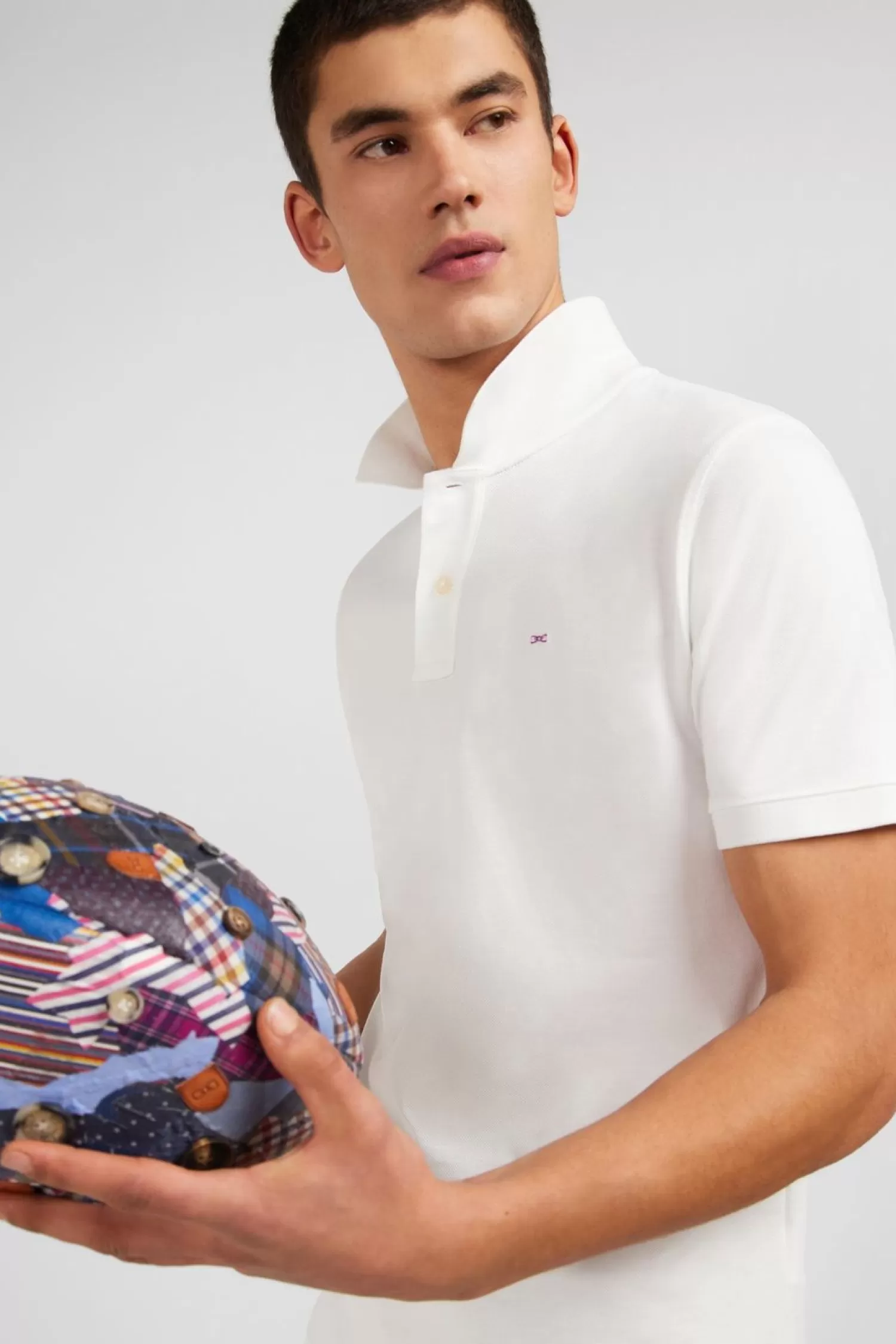 polo_blanc_en_coton_pima_stretch_3.webp Eden Park Polo Blanc En Coton Pima Stretch-Homme Polos
