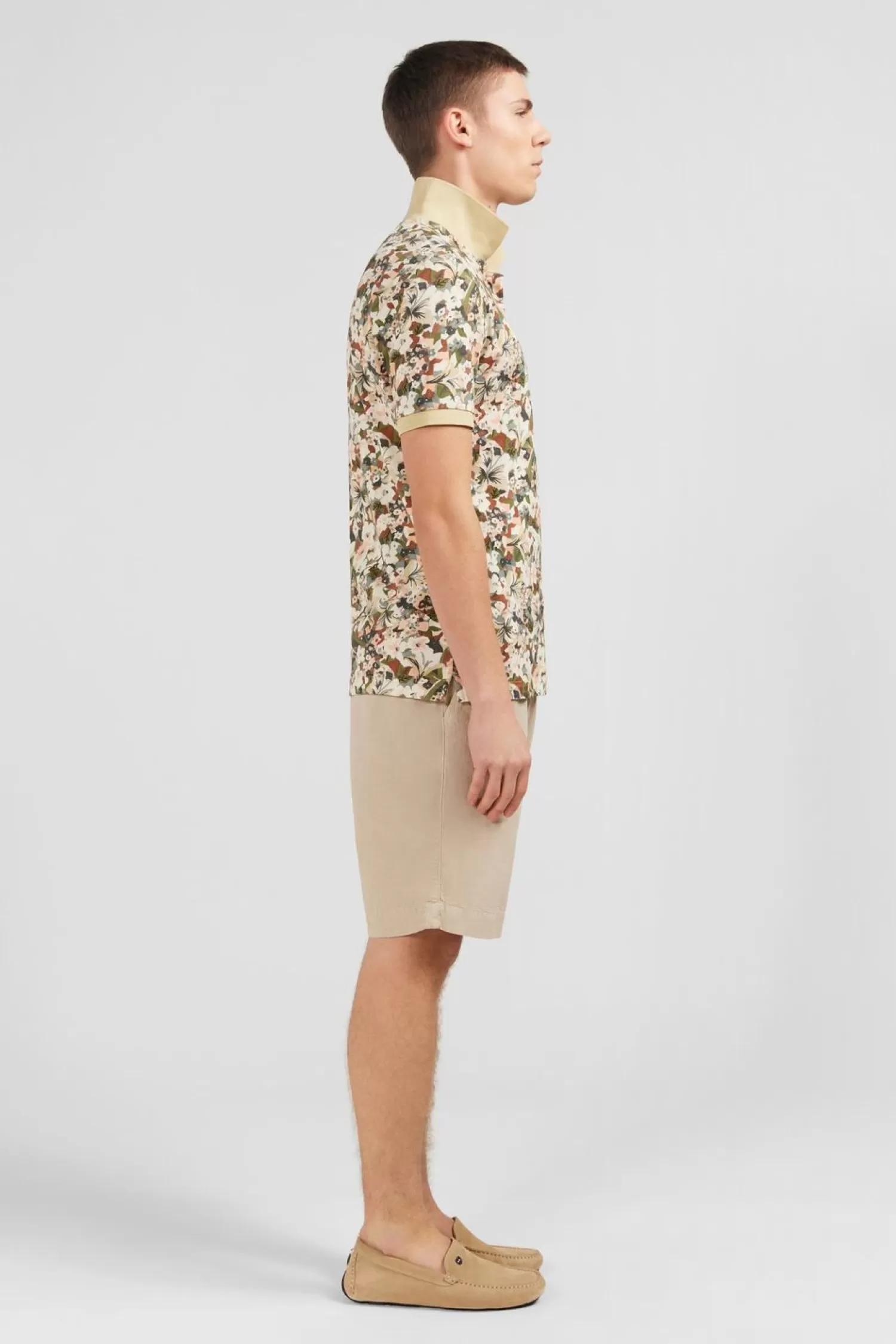 polo_blanc_imprime_fleurs_a_manches_courtes_4.webp Eden Park Polo Blanc Imprime Fleurs A Manches Courtes-Homme Polos