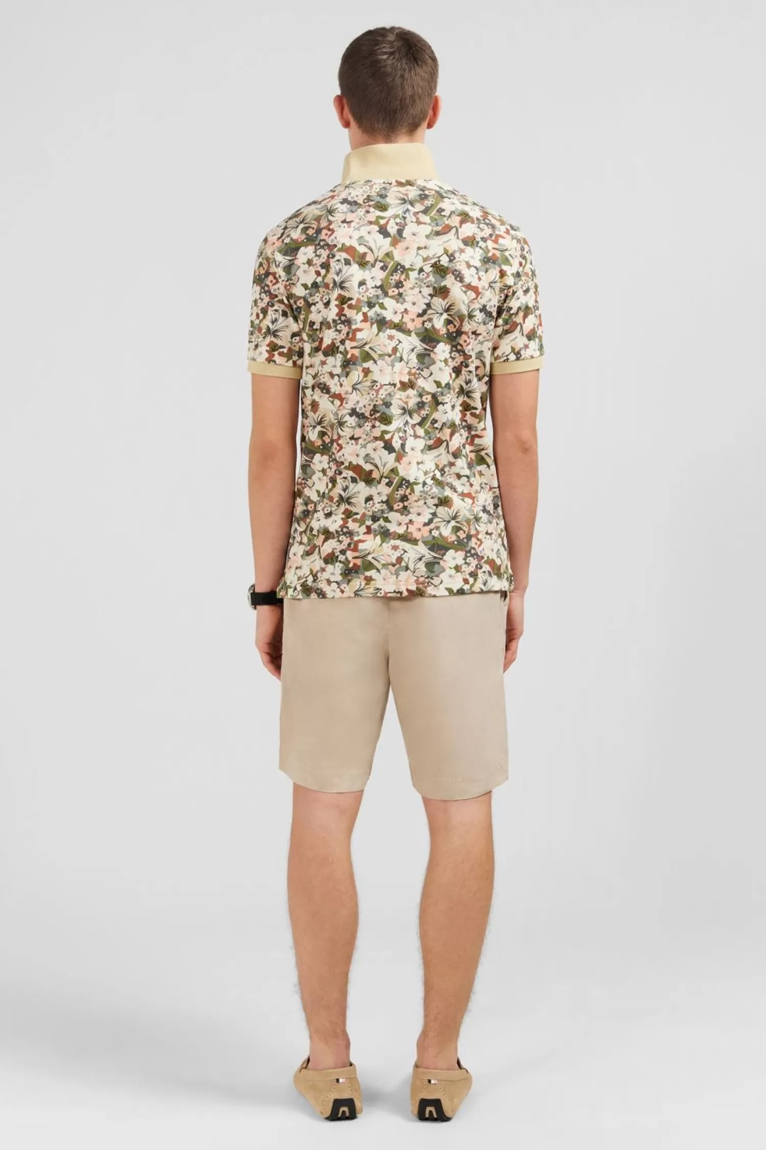 polo_blanc_imprime_fleurs_a_manches_courtes_5.webp Eden Park Polo Blanc Imprime Fleurs A Manches Courtes-Homme Polos