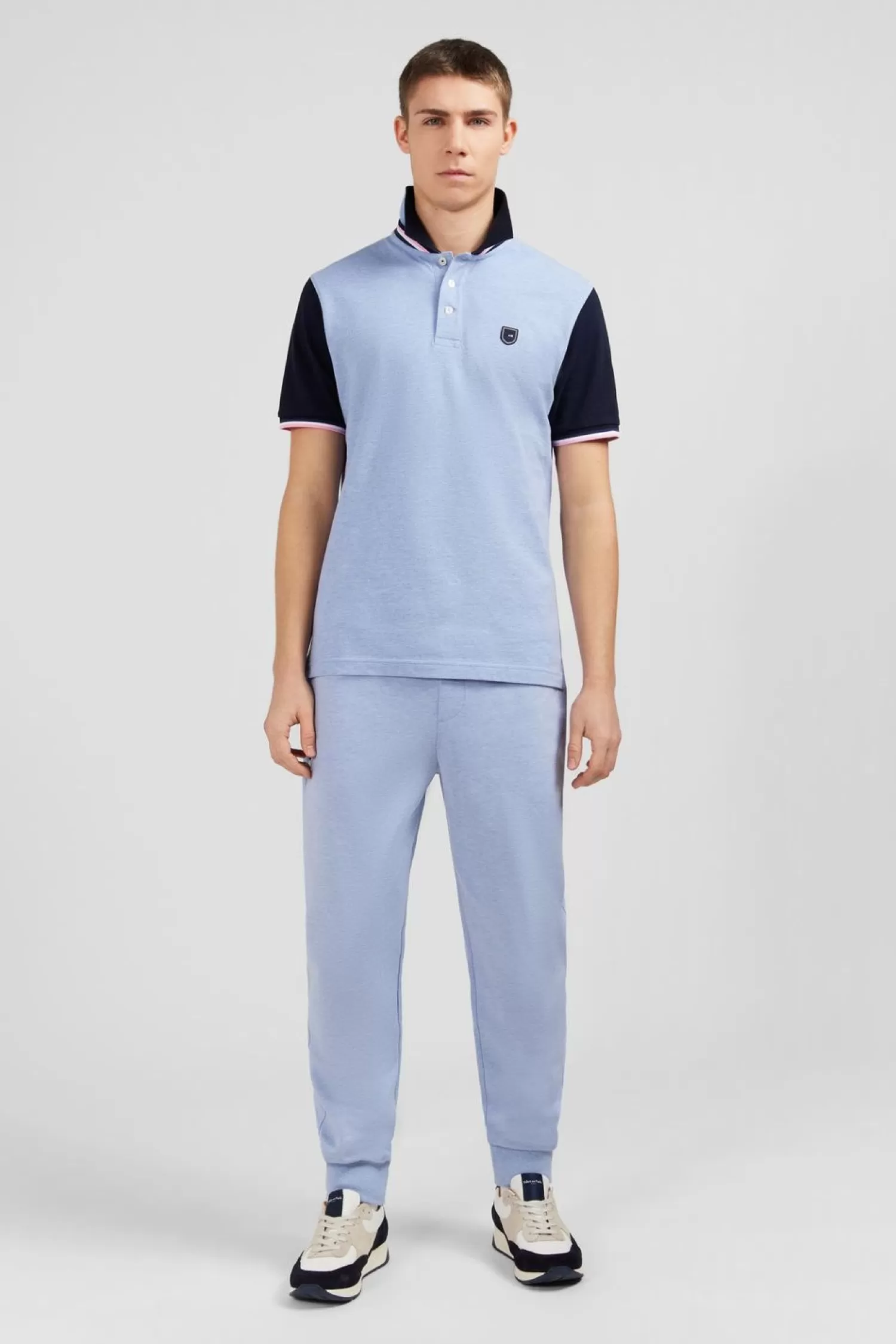 Eden Park Polo Bleu Colorblock Manches Courtes-Homme Polos