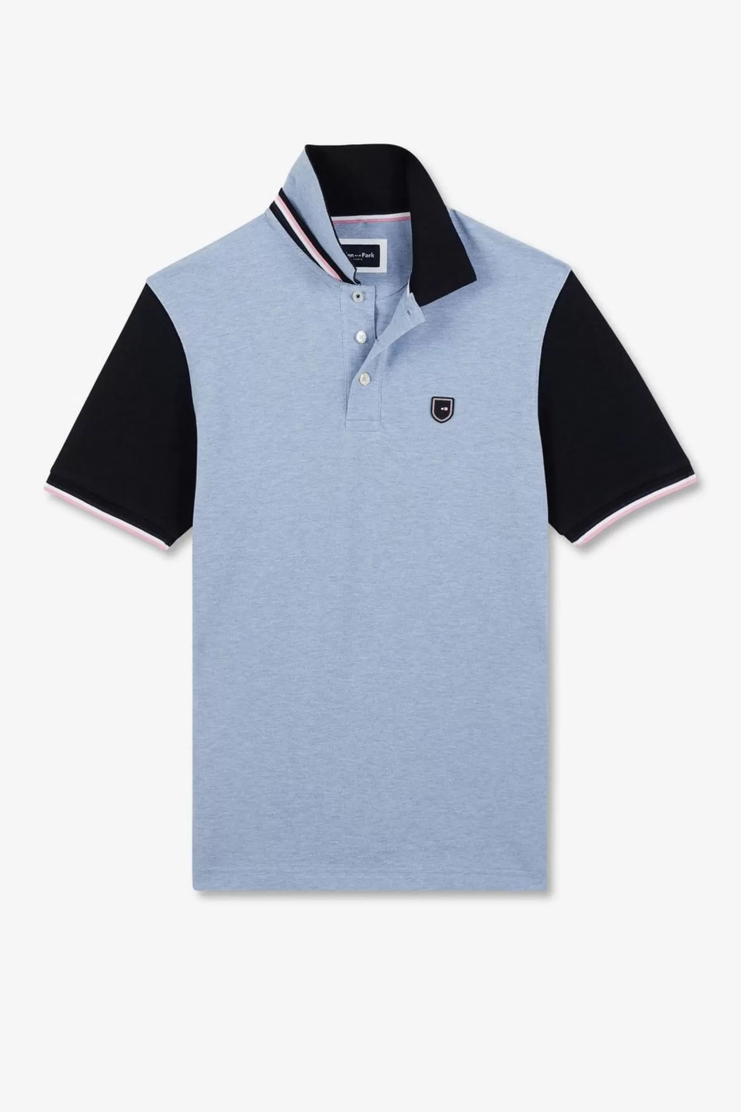 Eden Park Polo Bleu Colorblock Manches Courtes-Homme Polos