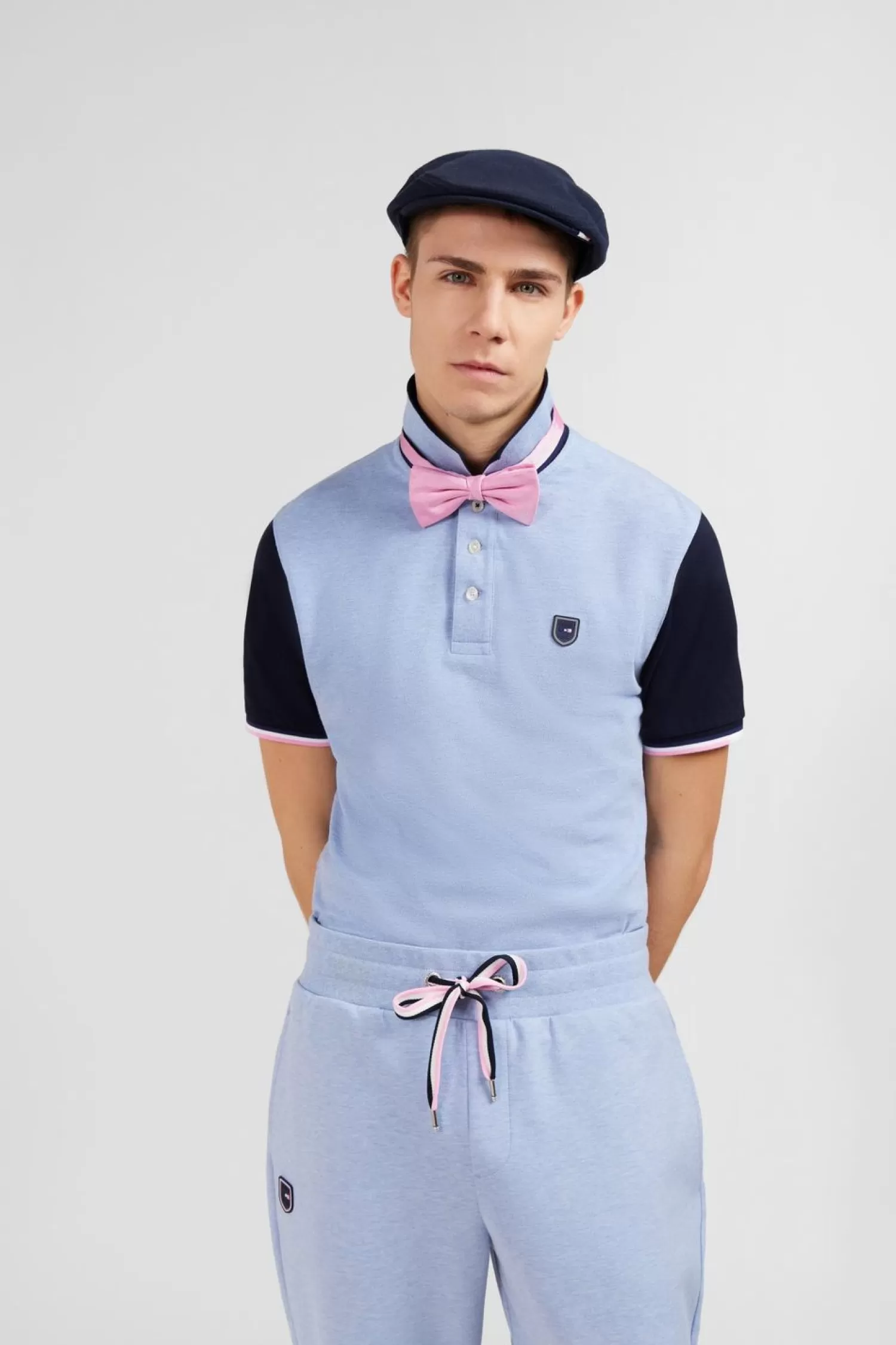 Eden Park Polo Bleu Colorblock Manches Courtes-Homme Polos