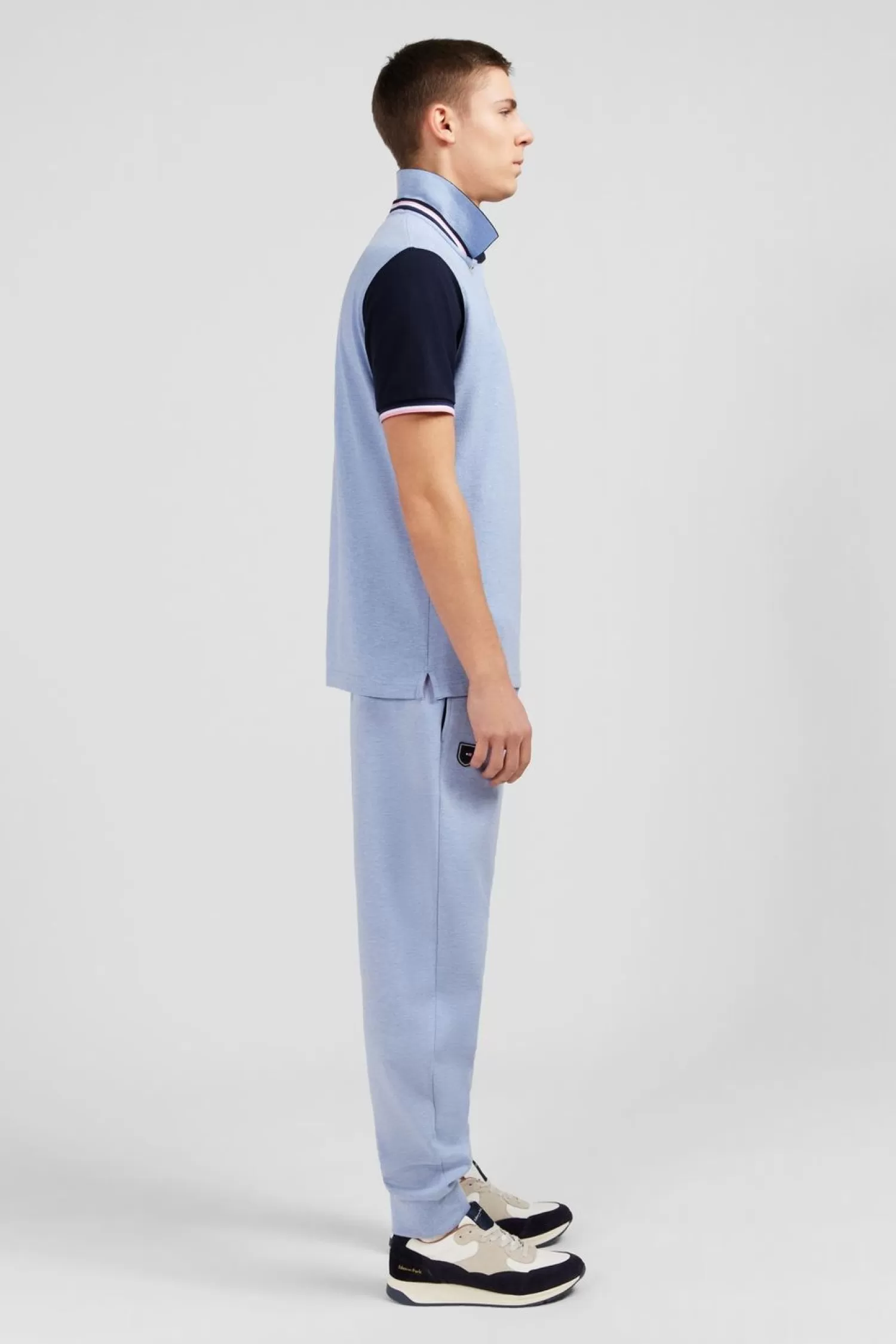 Eden Park Polo Bleu Colorblock Manches Courtes-Homme Polos