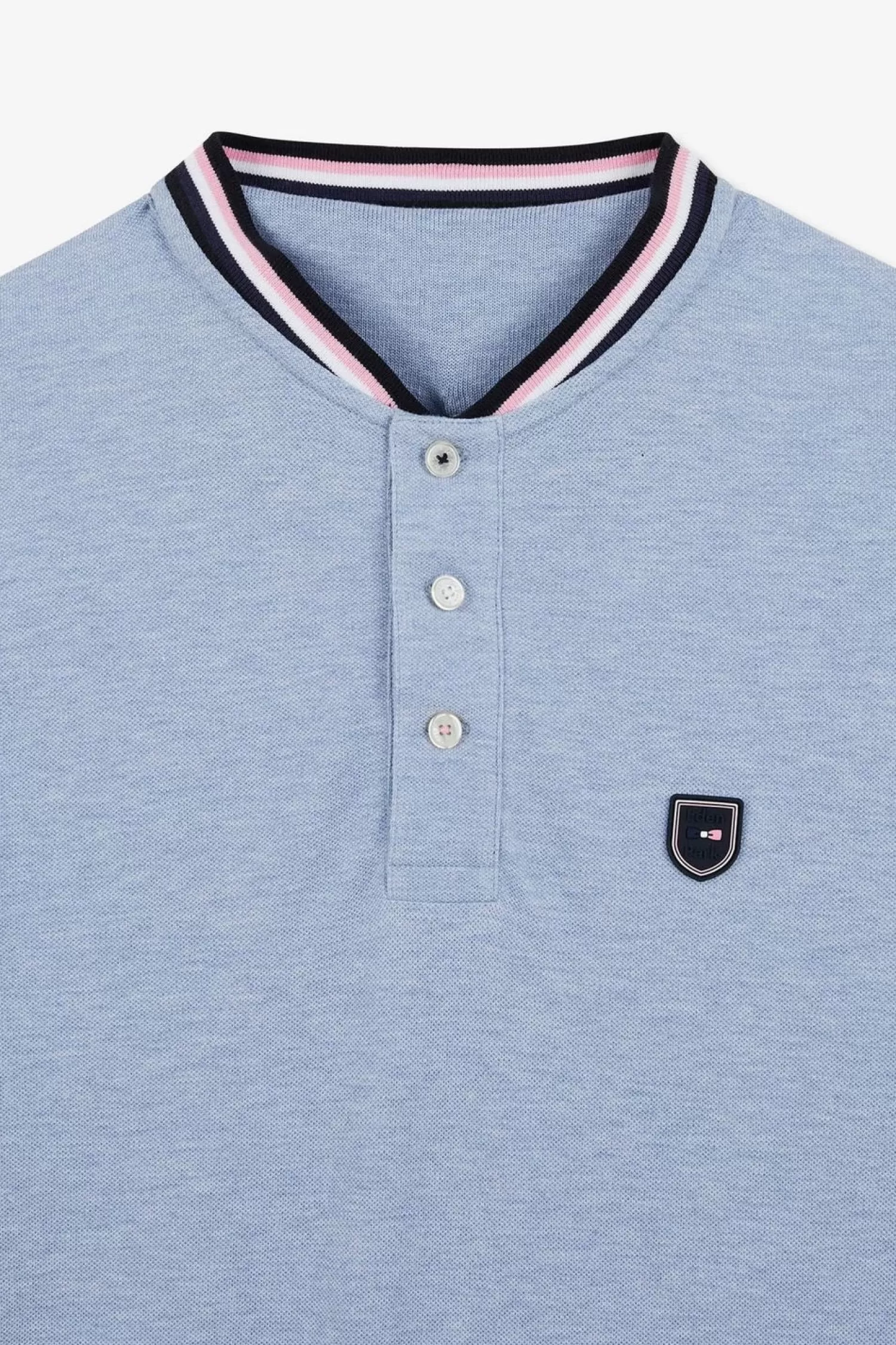Eden Park Polo Bleu Colorblock Manches Courtes-Homme Polos