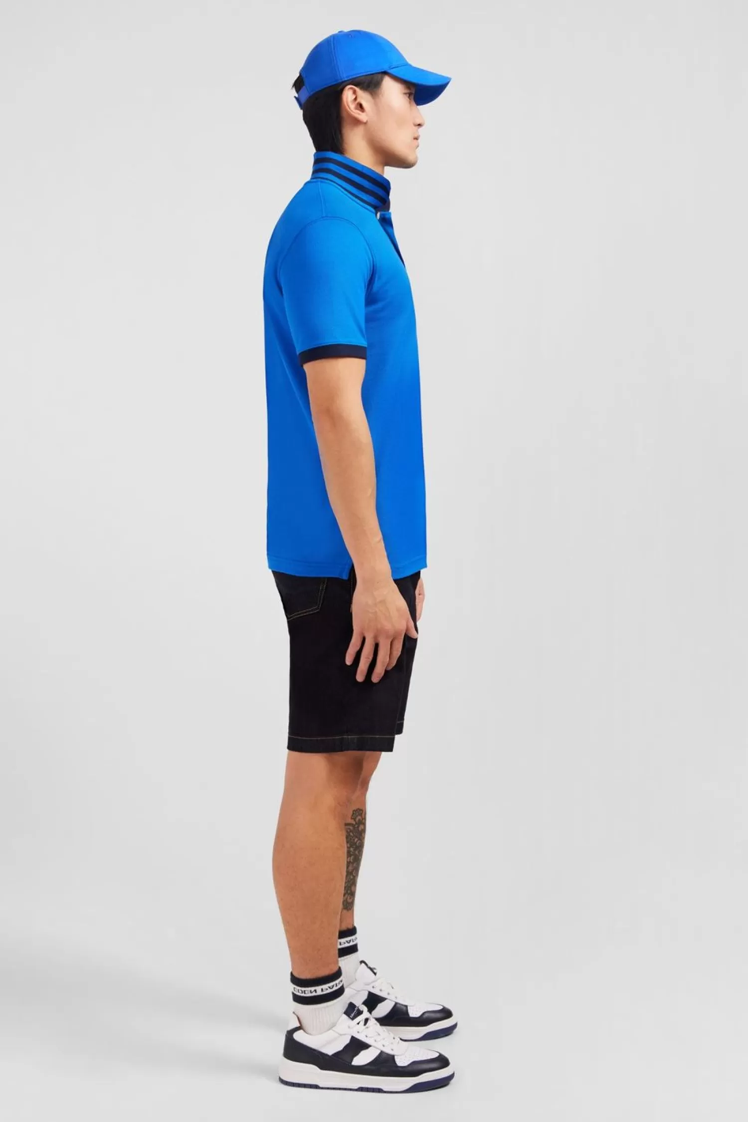 polo_bleu_manches_courtes_2.webp Eden Park Polo Bleu Manches Courtes-Homme Polos
