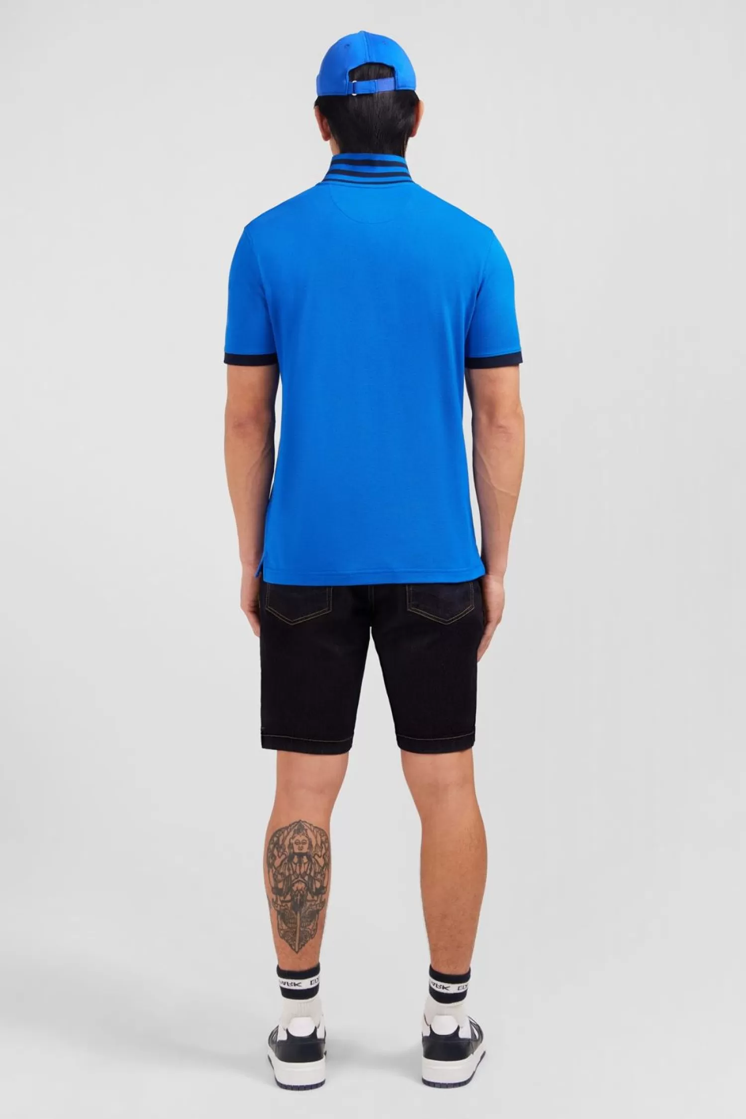 polo_bleu_manches_courtes_3.webp Eden Park Polo Bleu Manches Courtes-Homme Polos