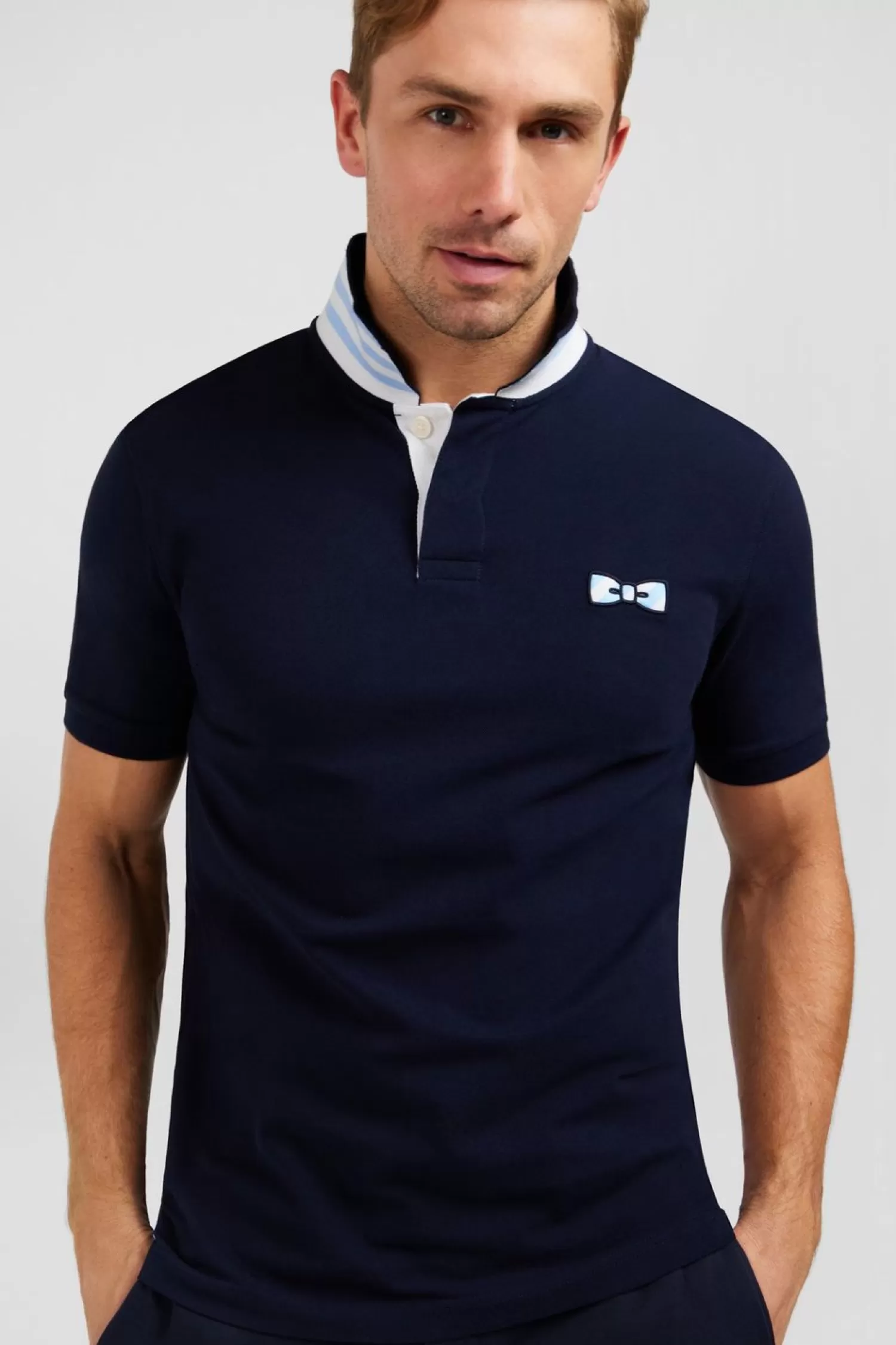 polo_bleu_marine_a_manches_courtes_2-5.webp Eden Park Polo Bleu Marine A Manches Courtes-Homme Polos